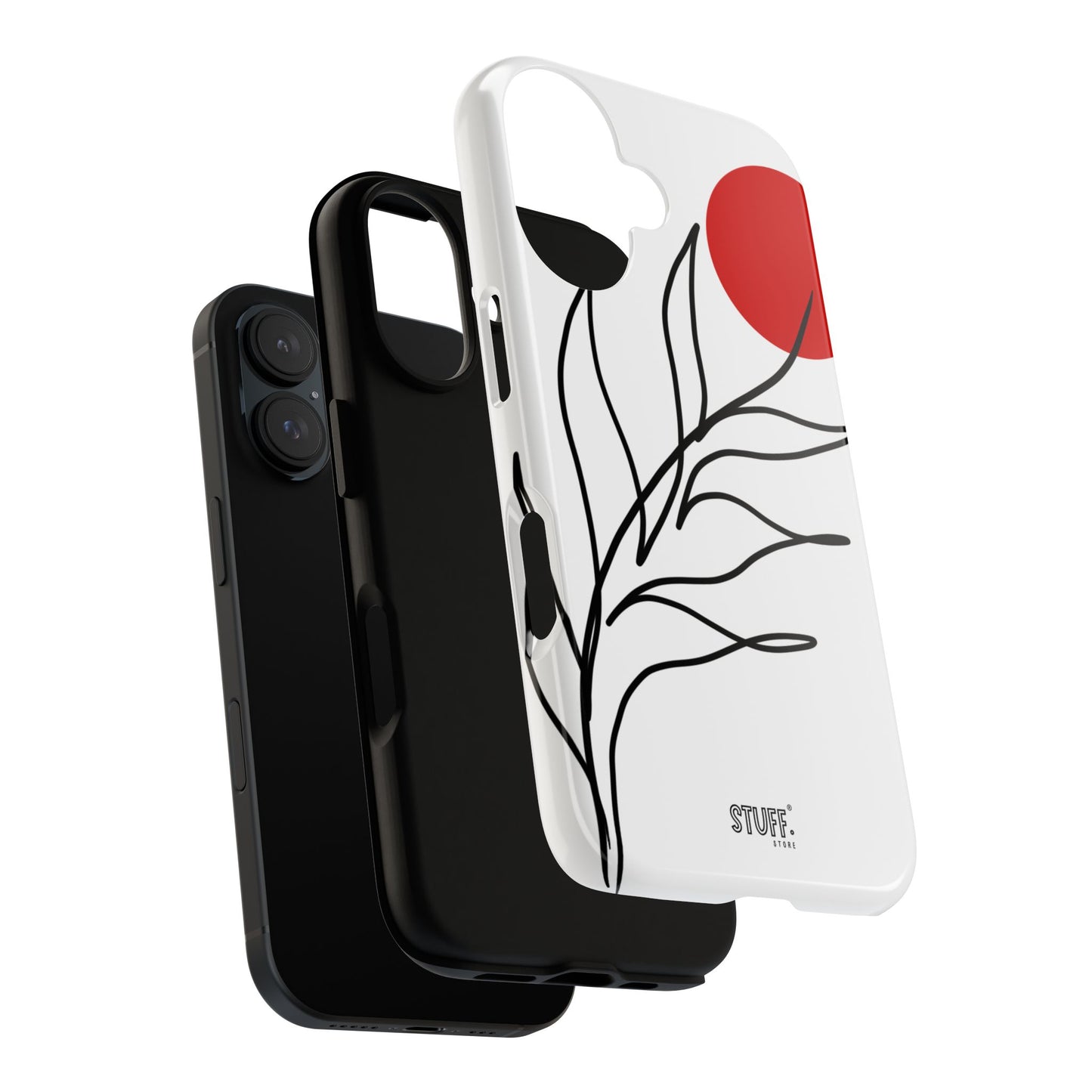 Red Sun Case | Coque résistante double protection avec Design Minimaliste