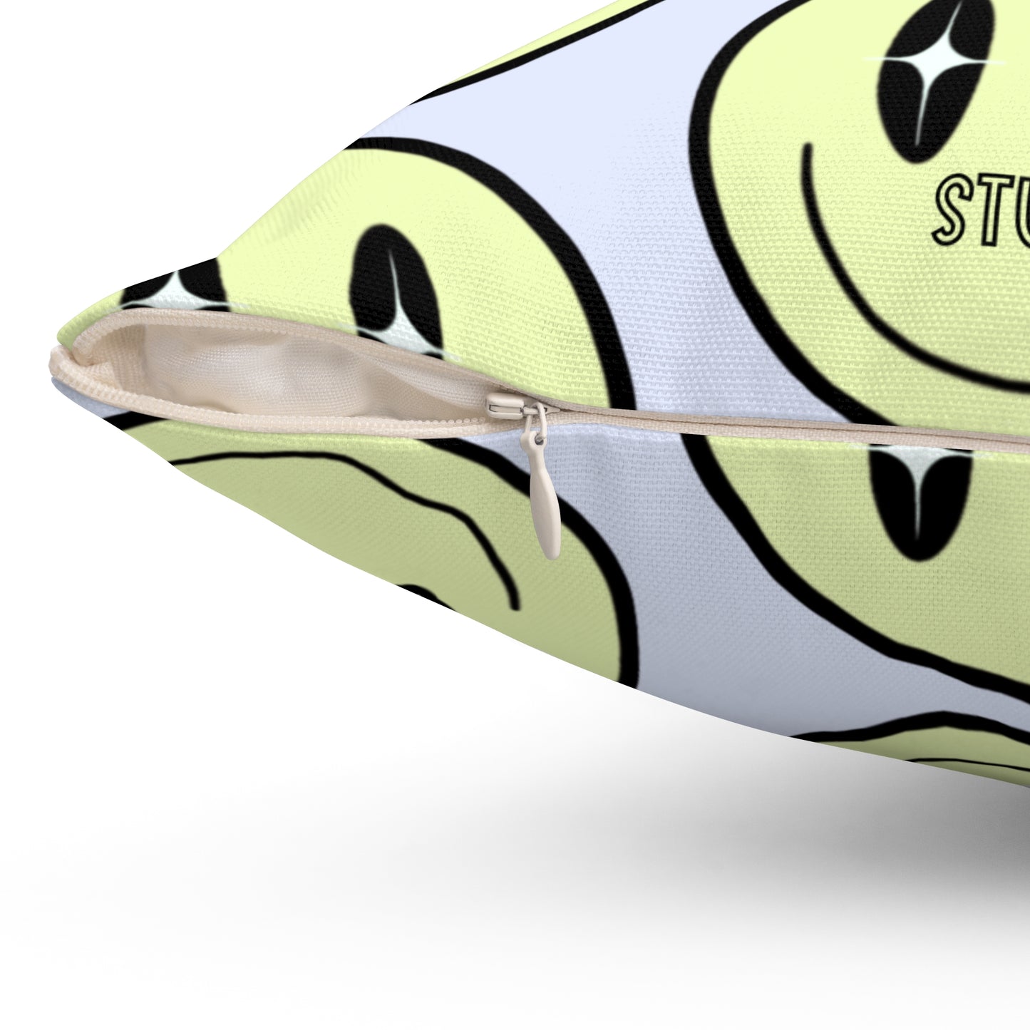 Smiley Face" decorative square cushion