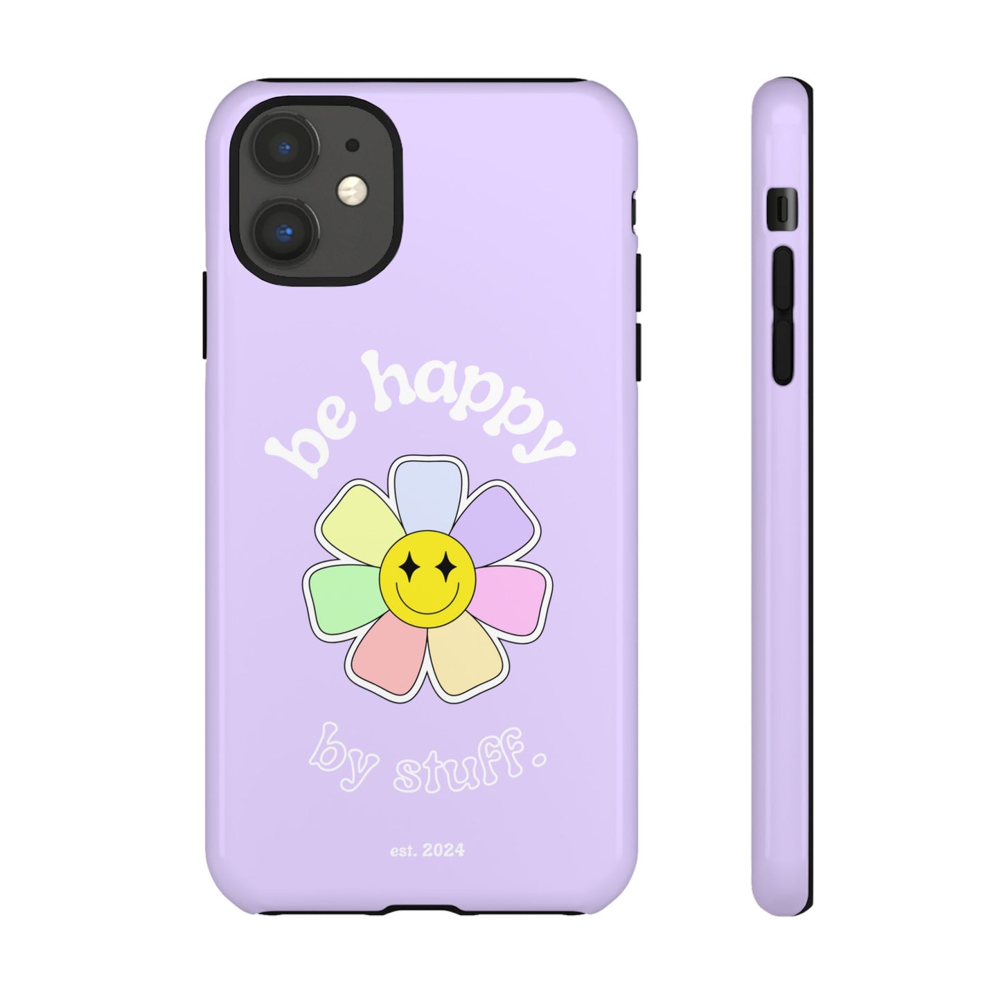 Be Happy Case | Coque résistante double protection avec Design Fleur Colorée