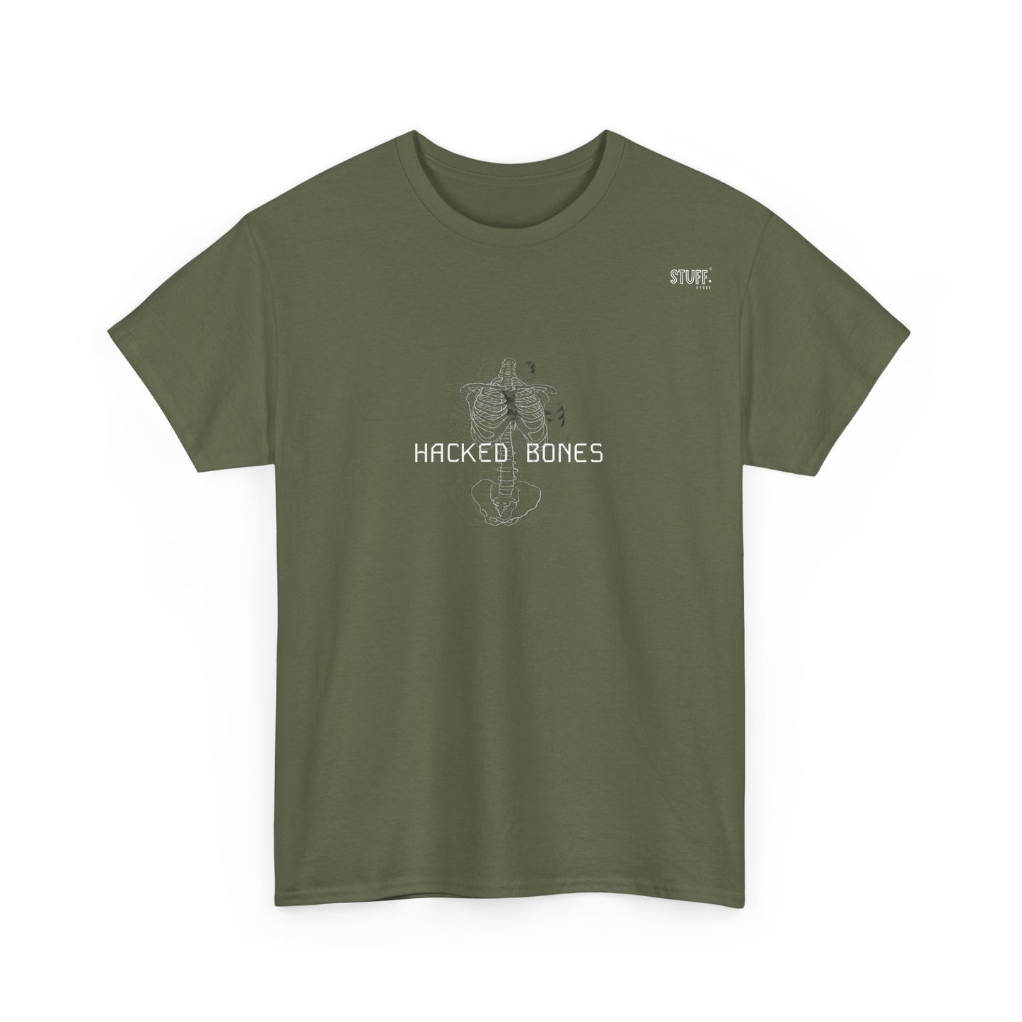 hacked bones heavy cotton tee