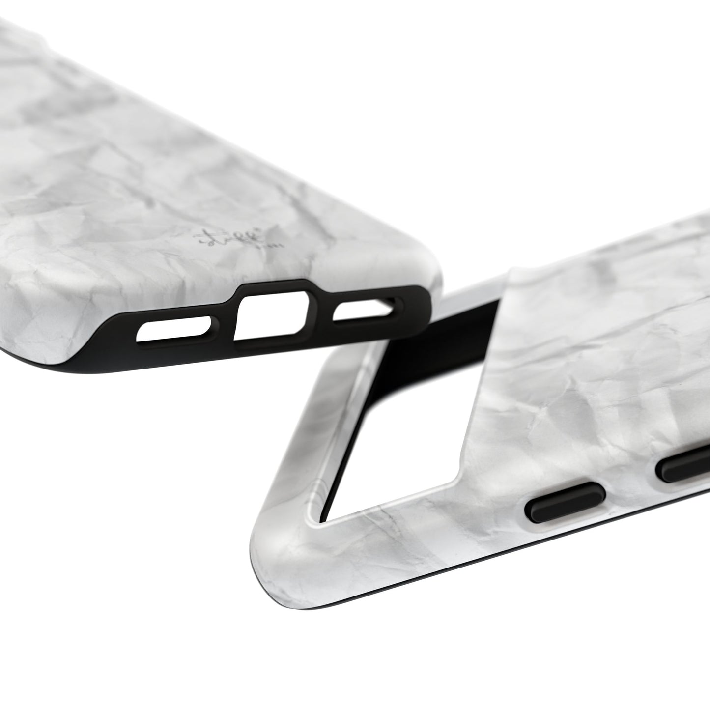 Crinkled Case | Coque résistante double protection anti-choc Effet Papier Froissé Mat