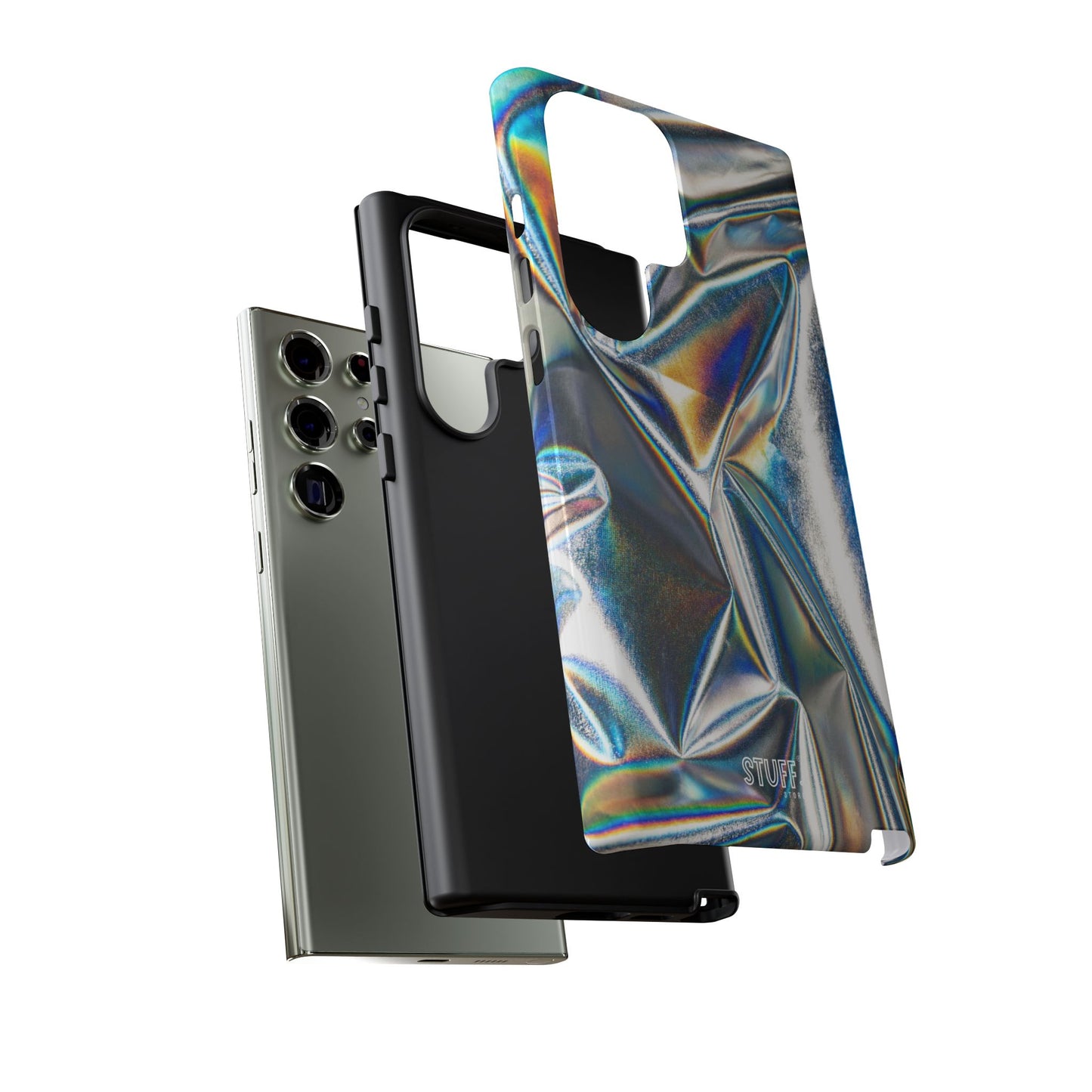Metallic Case | Coque résistante double protection anti-choc - Effet Métallique