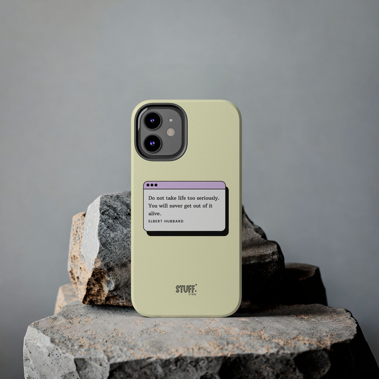 Window Case | Coque résistante à double protection avec citation – Design minimal & message puissant