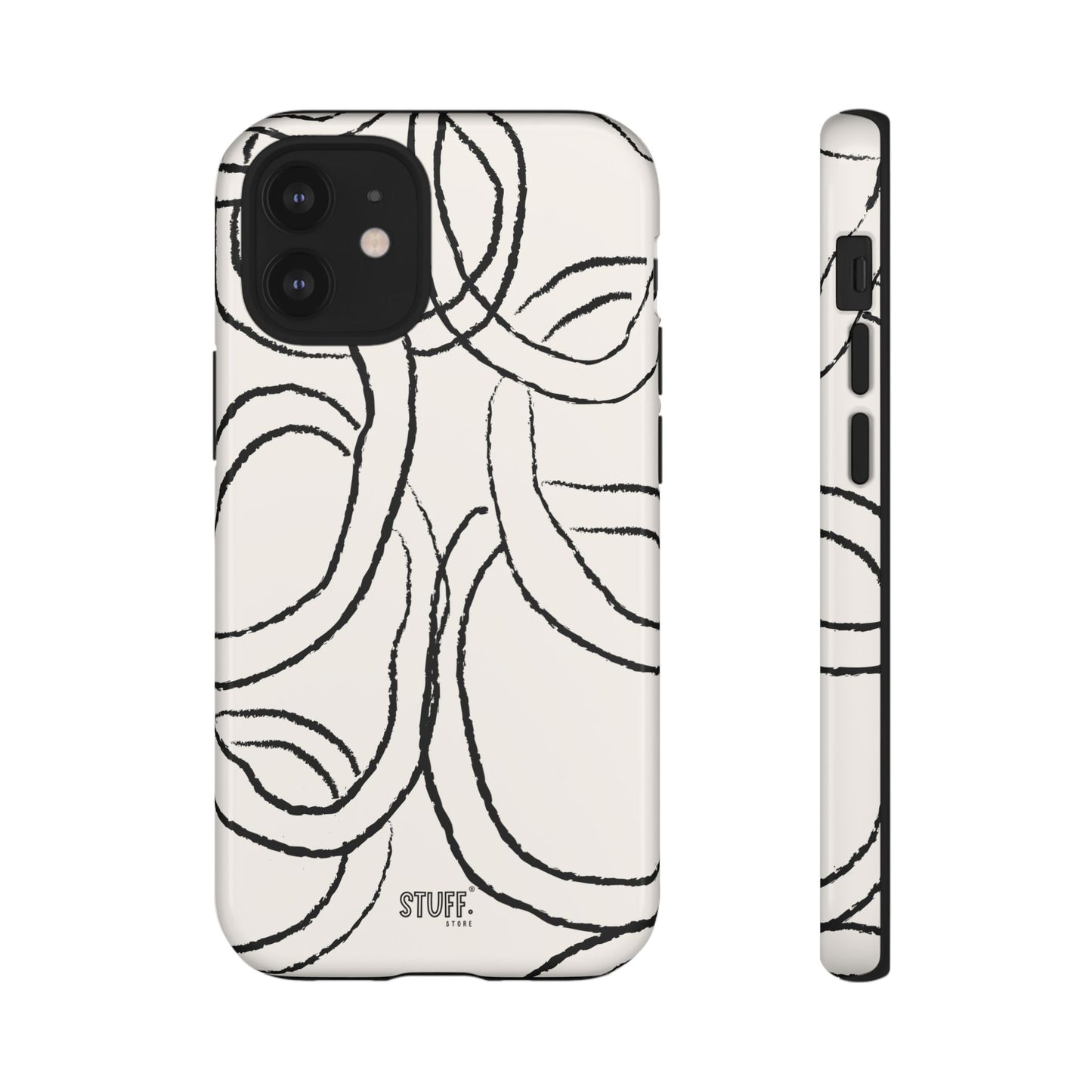 Doodly Case | Coque résistante double protection avec Design Gribouillis Minimaliste