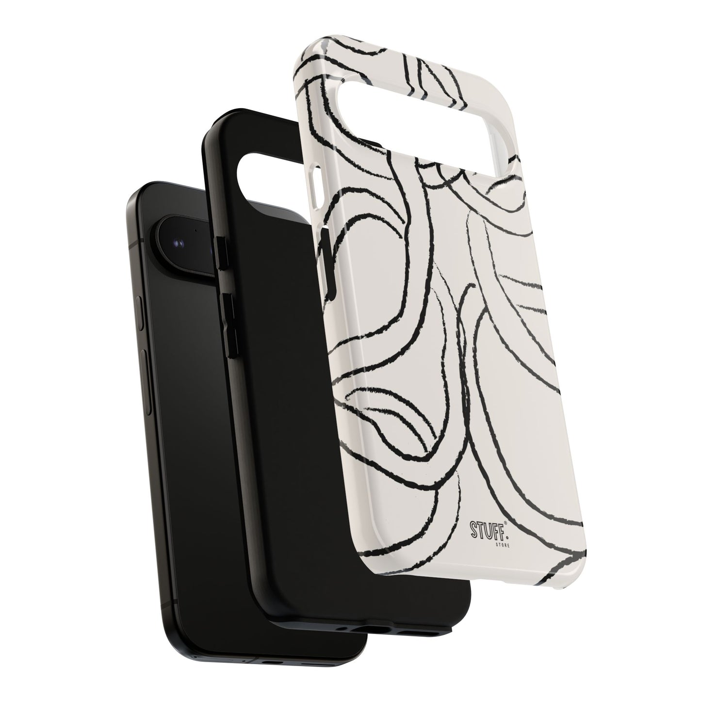 Doodly Case | Coque résistante double protection avec Design Gribouillis Minimaliste