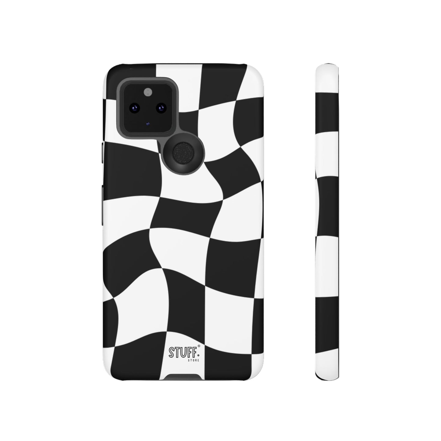 Checkers Case | Coque résistante double protection et Design en Damier déformé