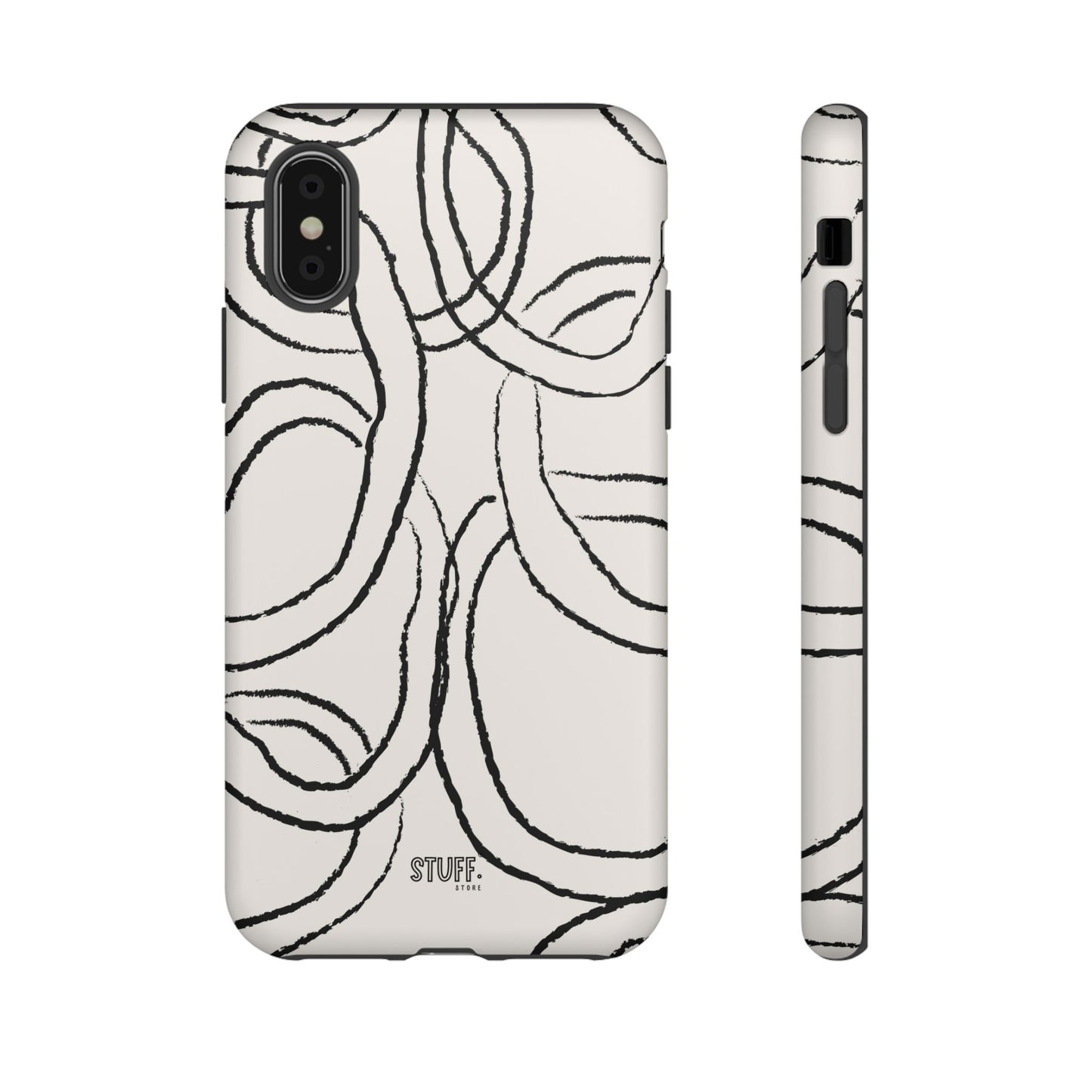 Doodly Case | Coque résistante double protection avec Design Gribouillis Minimaliste