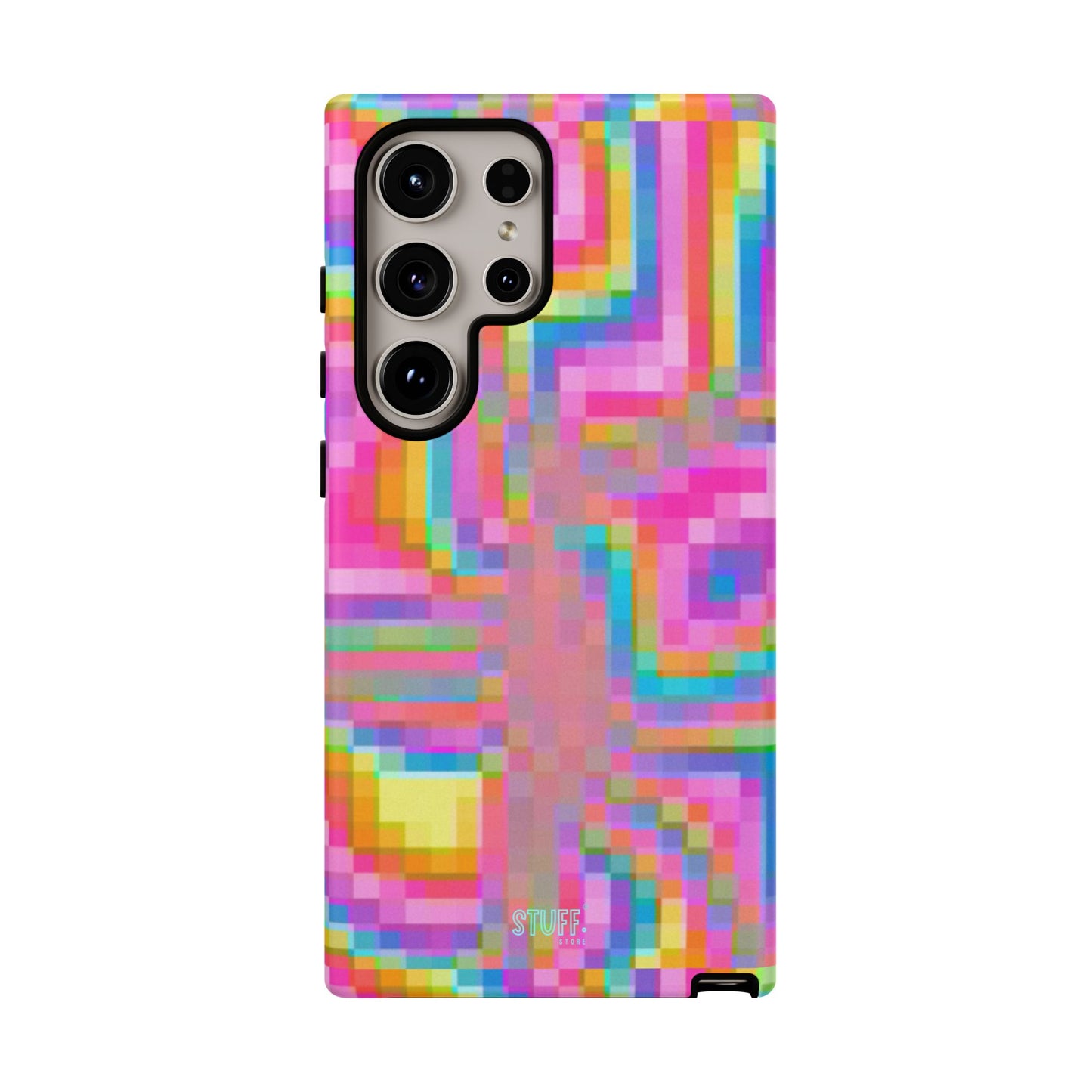 Pixel Case | Coque résistante double protection anti-choc - Motif pixels colorés