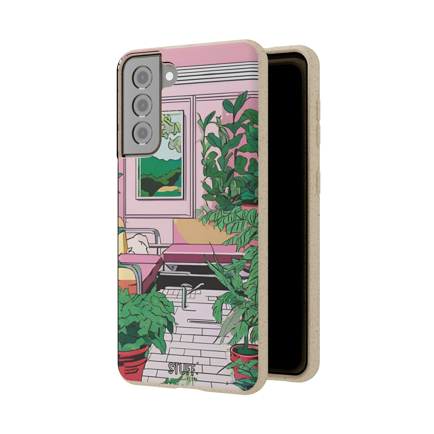 Plant Pop Case | Coque biodégradable en bambou et bioplastique avec design coloré | Parfait pour les amoureux des plantes - Avec emballage cadeau