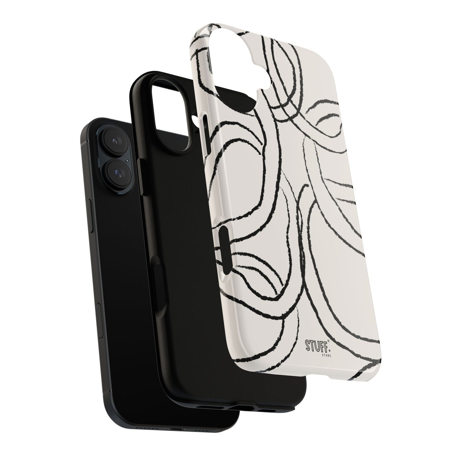 Doodly Case | Coque résistante double protection avec Design Gribouillis Minimaliste