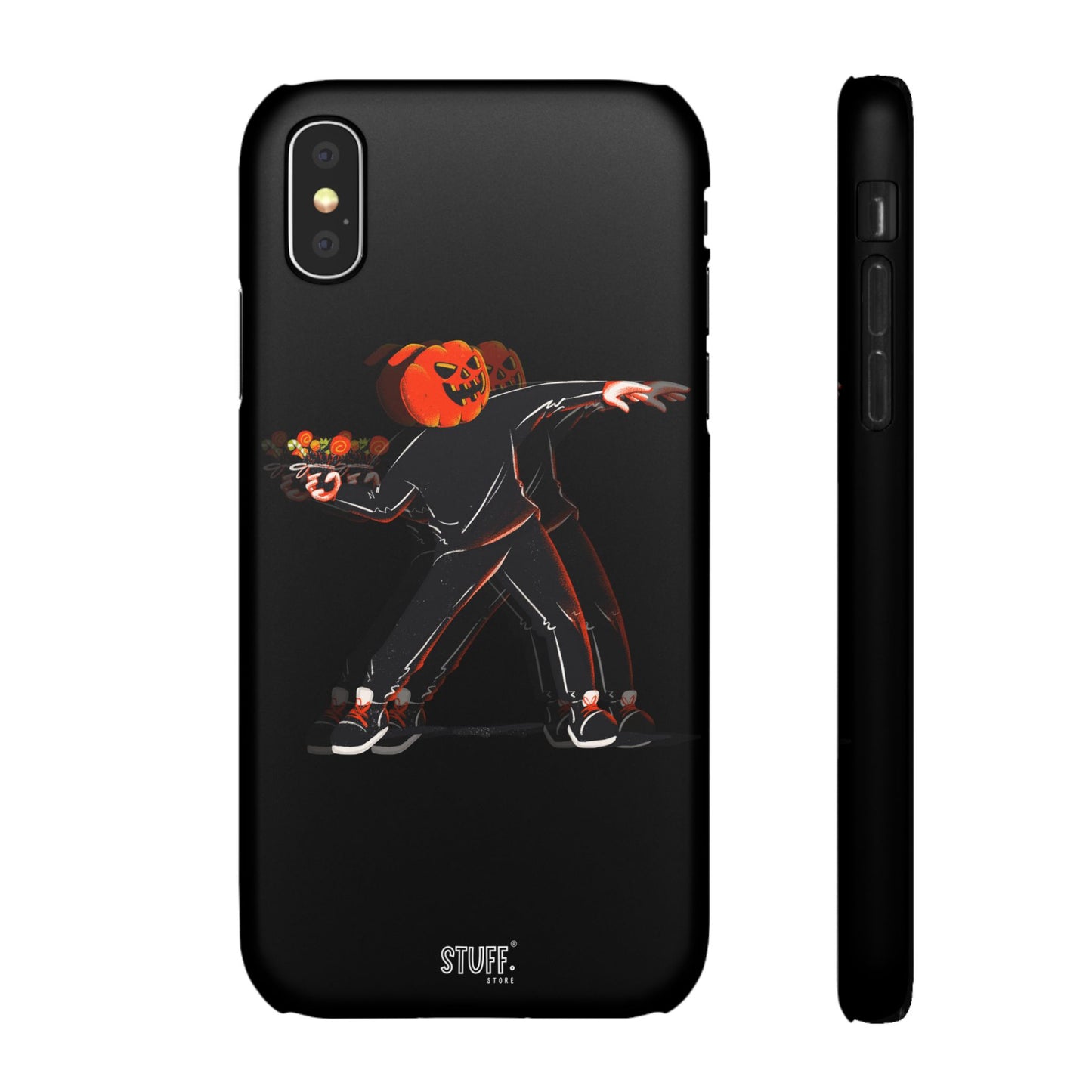 Pumpksy | Coque snap légère et résistante inspiration Banksy – Noir