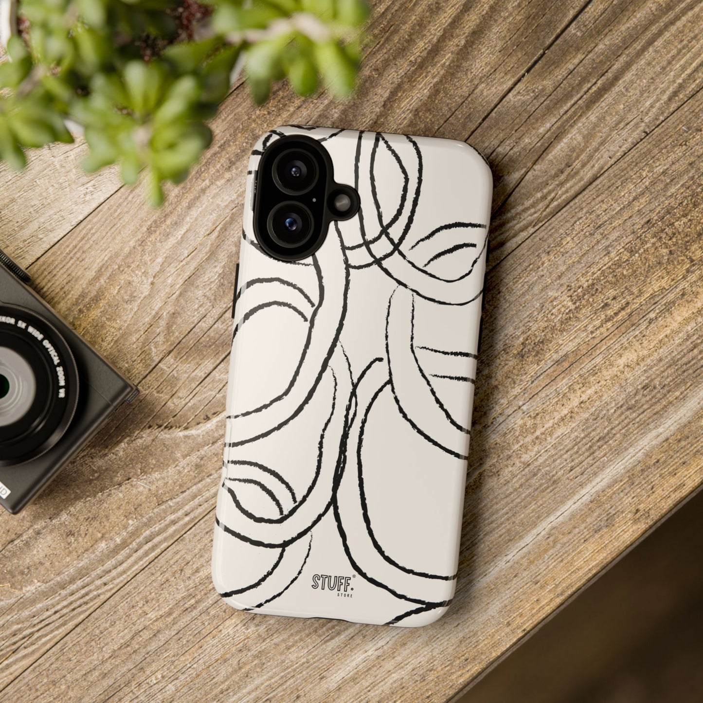Doodly Case | Coque résistante double protection avec Design Gribouillis Minimaliste