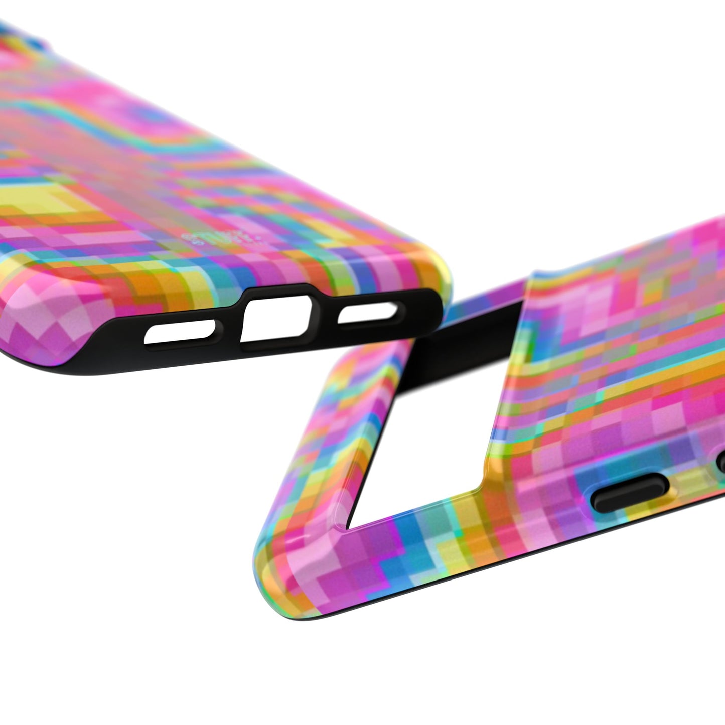 Pixel Case | Coque résistante double protection anti-choc - Motif pixels colorés