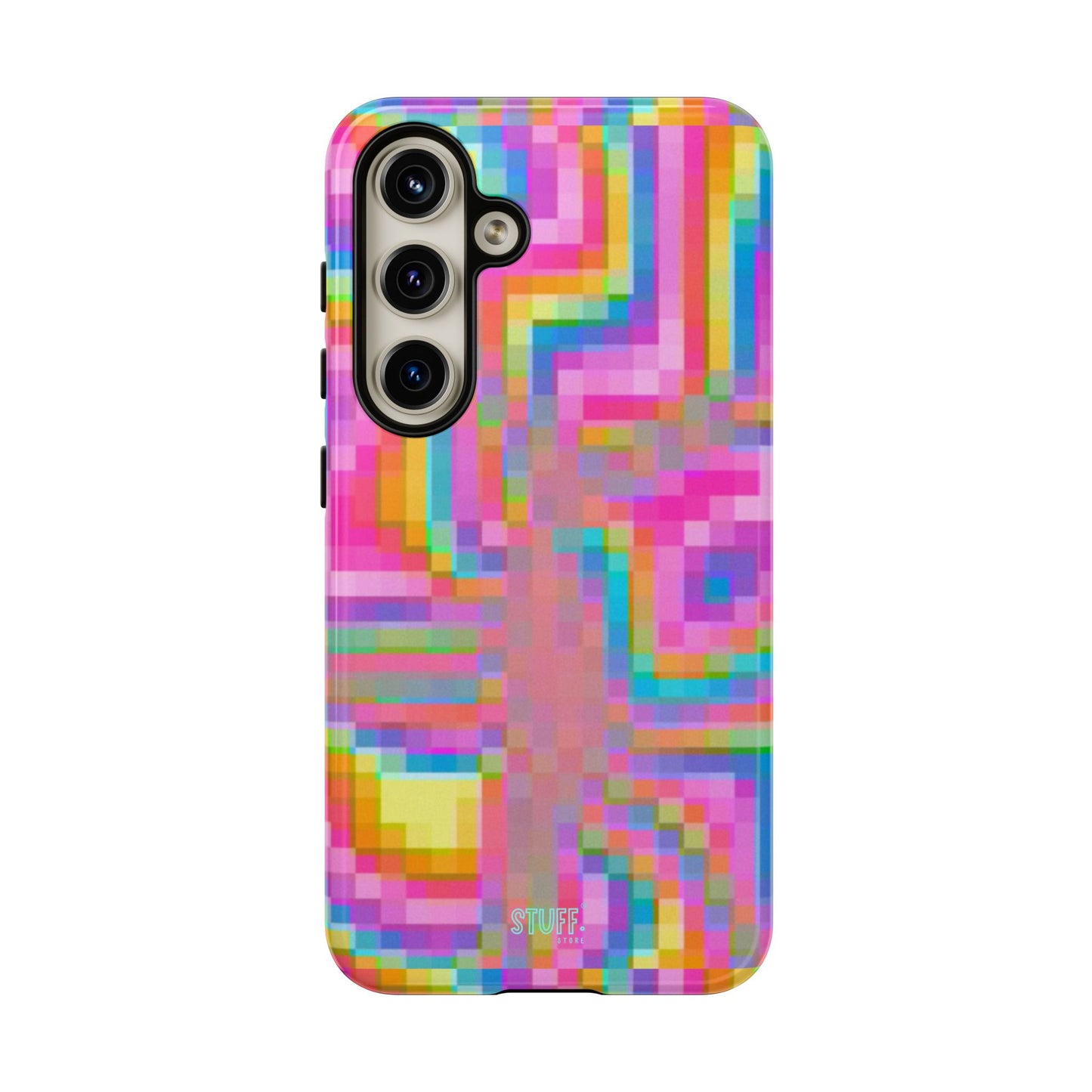 Pixel Case | Coque résistante double protection anti-choc - Motif pixels colorés