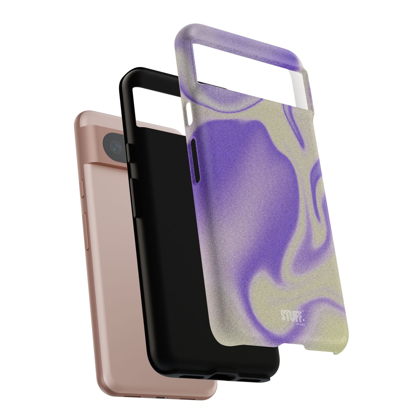 Swirly Case | Coque résistante double protection - Motif vague pourpre