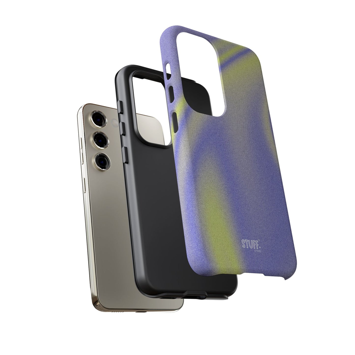 Vibrant Case | Coque résistante double protection anti-choc - Violet & Jaune