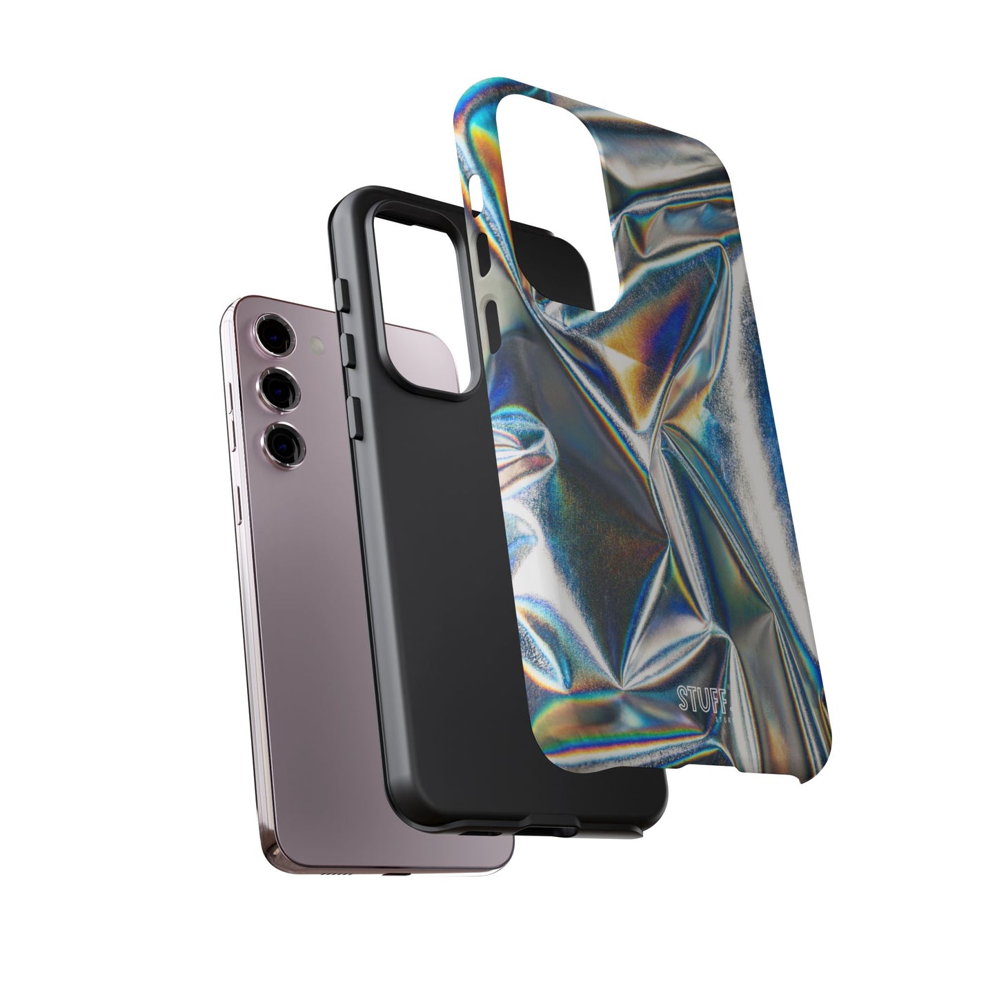 Metallic Case | Coque résistante double protection anti-choc - Effet Métallique