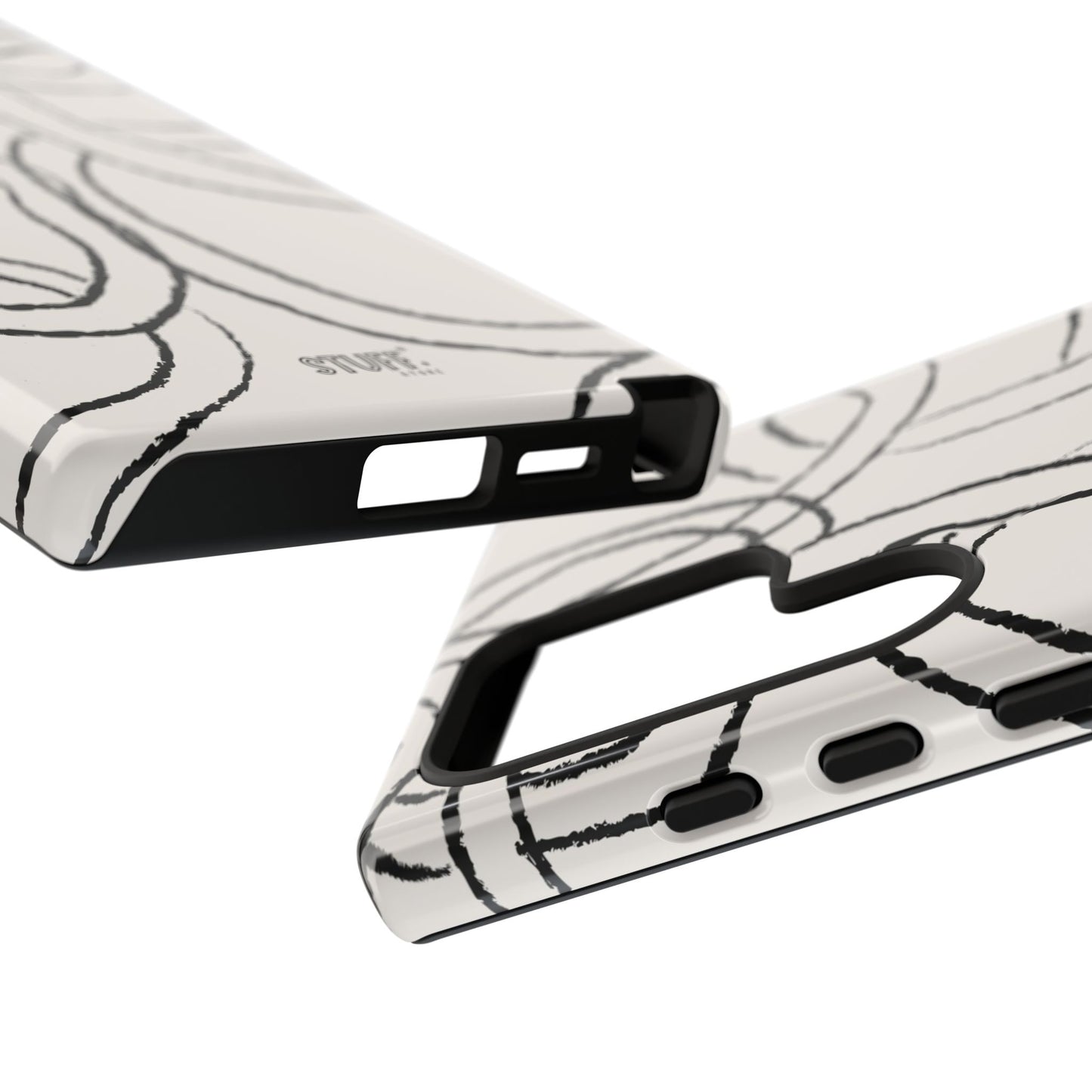 Doodly Case | Coque résistante double protection avec Design Gribouillis Minimaliste