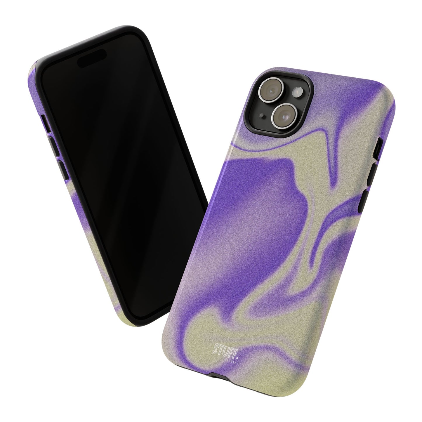 Swirly Case | Coque résistante double protection - Motif vague pourpre