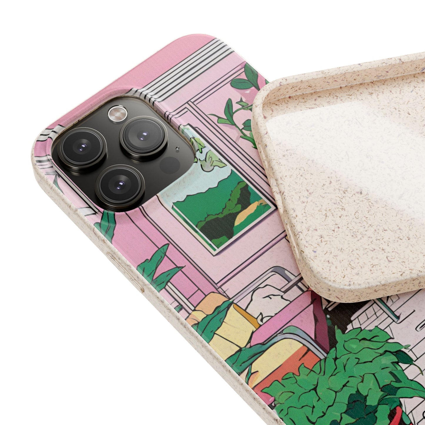Plant Pop Case | Coque biodégradable en bambou et bioplastique avec design coloré | Parfait pour les amoureux des plantes - Avec emballage cadeau