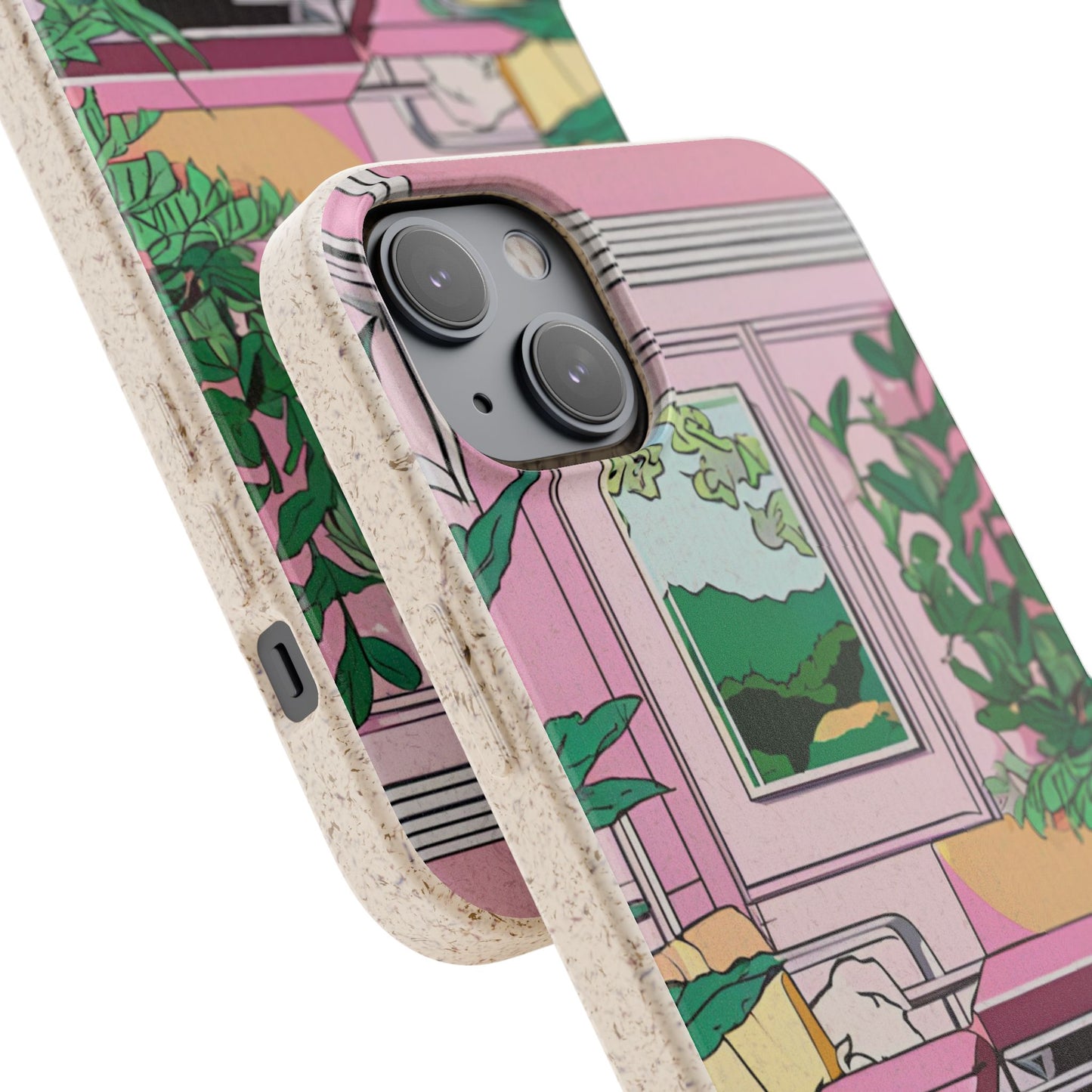 Plant Pop Case | Coque biodégradable en bambou et bioplastique avec design coloré | Parfait pour les amoureux des plantes - Avec emballage cadeau