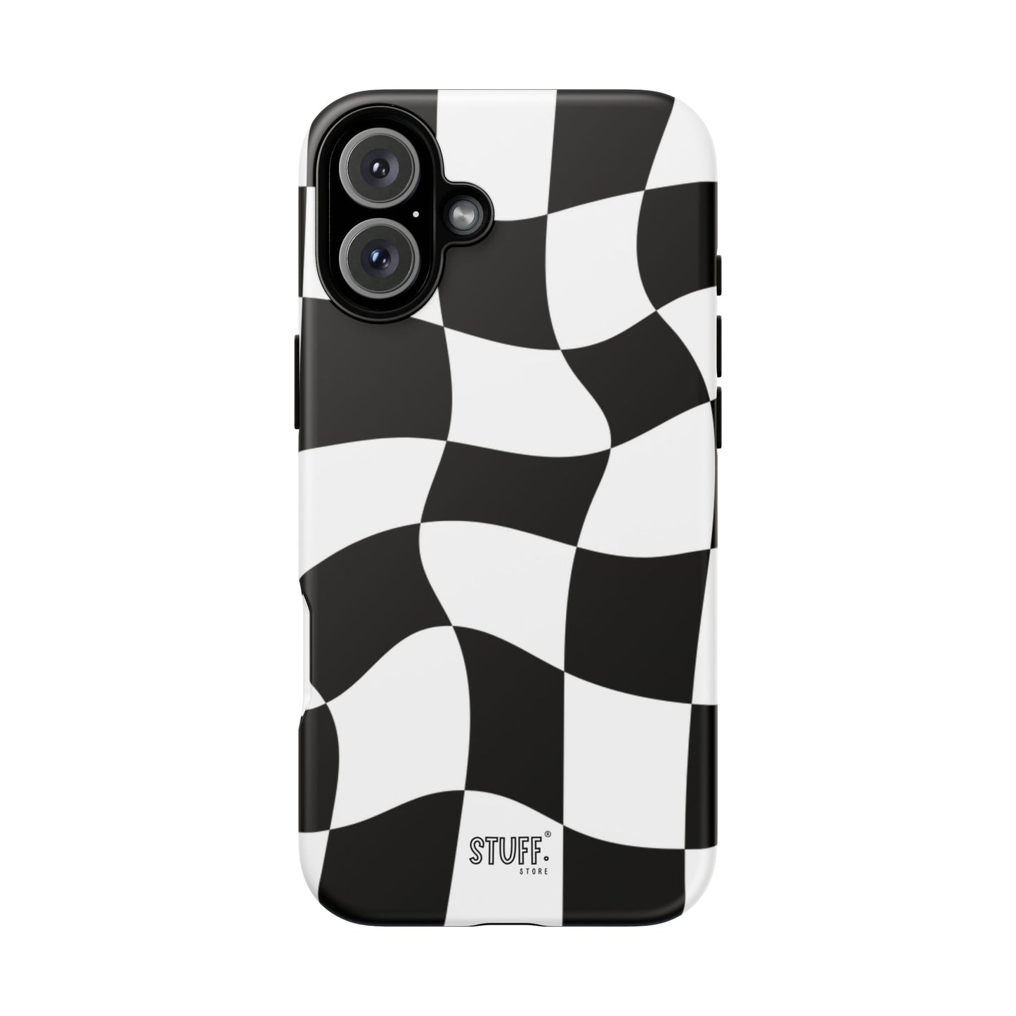 Checkers Case | Coque résistante double protection et Design en Damier déformé
