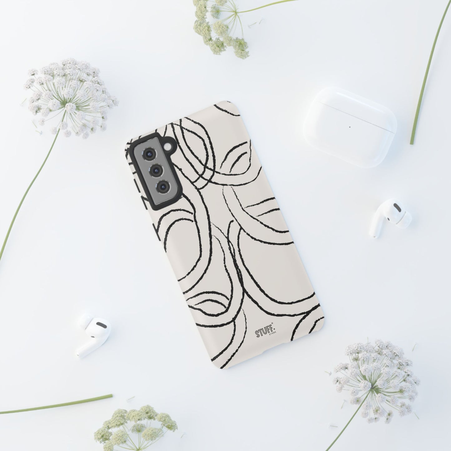 Doodly Case | Coque résistante double protection avec Design Gribouillis Minimaliste
