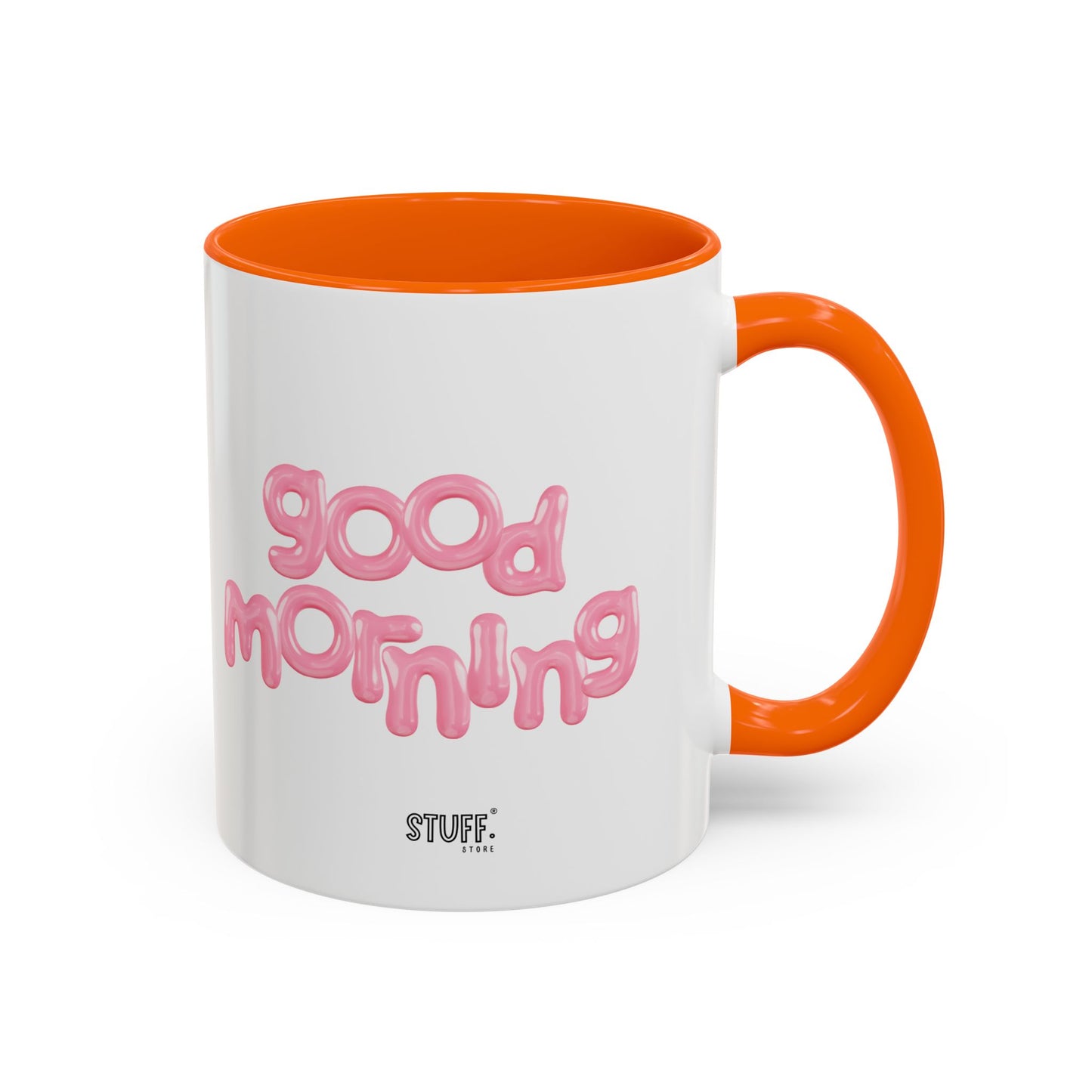 Balloon Cup | Two-tone ceramic mug with "balloon" lettering - 330ml