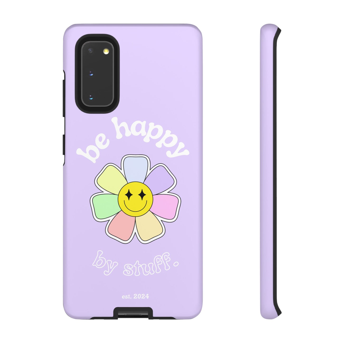 Be Happy Case | Coque résistante double protection avec Design Fleur Colorée