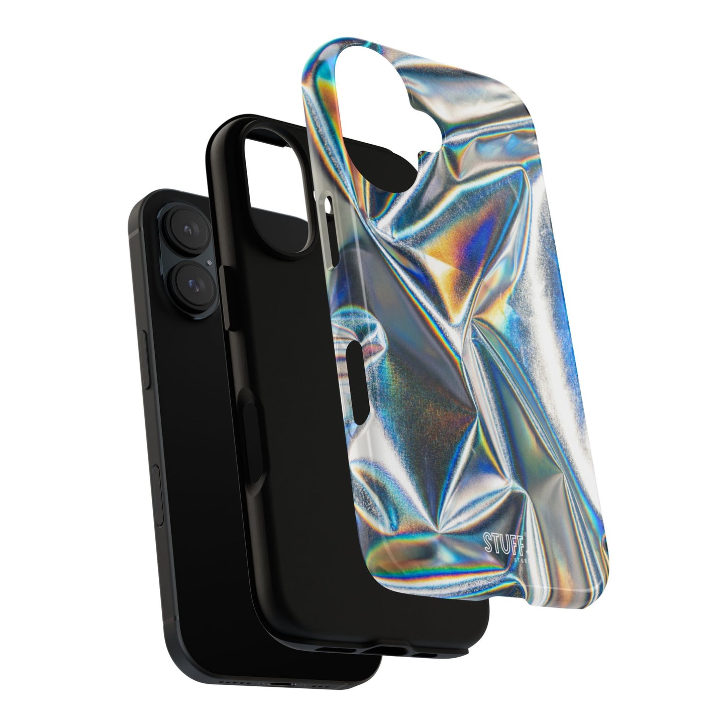 Metallic Case | Coque résistante double protection anti-choc - Effet Métallique