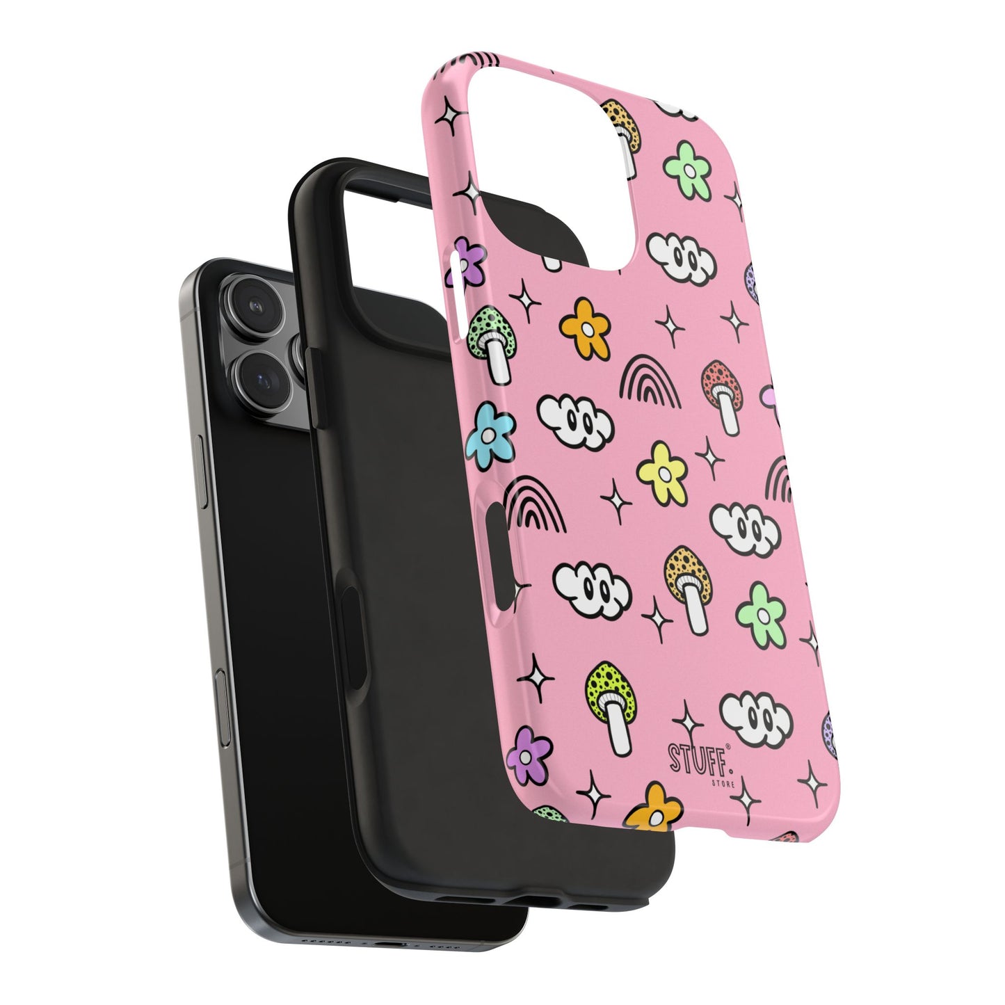 Pixie Case | Coque résistante double protection | Pixie Collection - Pink Matte Effect