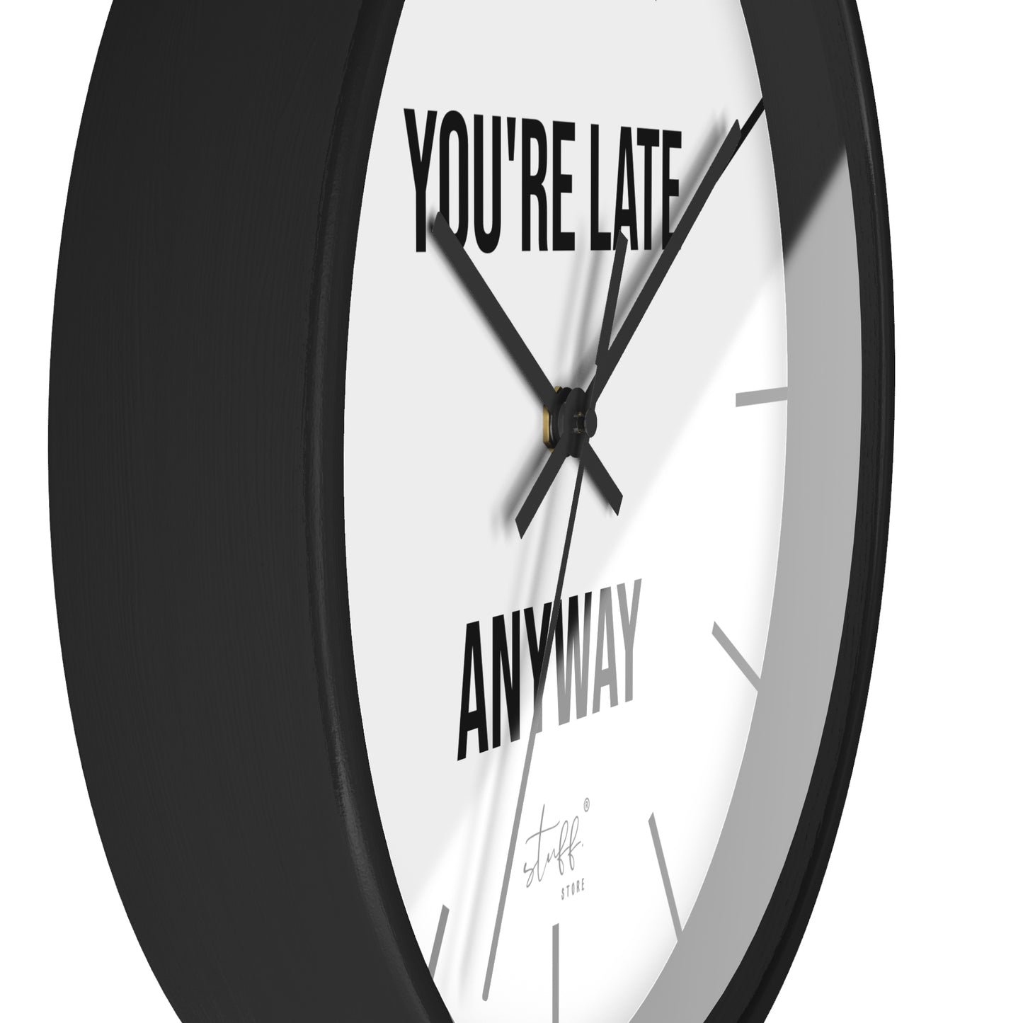 T'es Quand Même En Retard" Wall Clock | Clean Design and Casual Humor