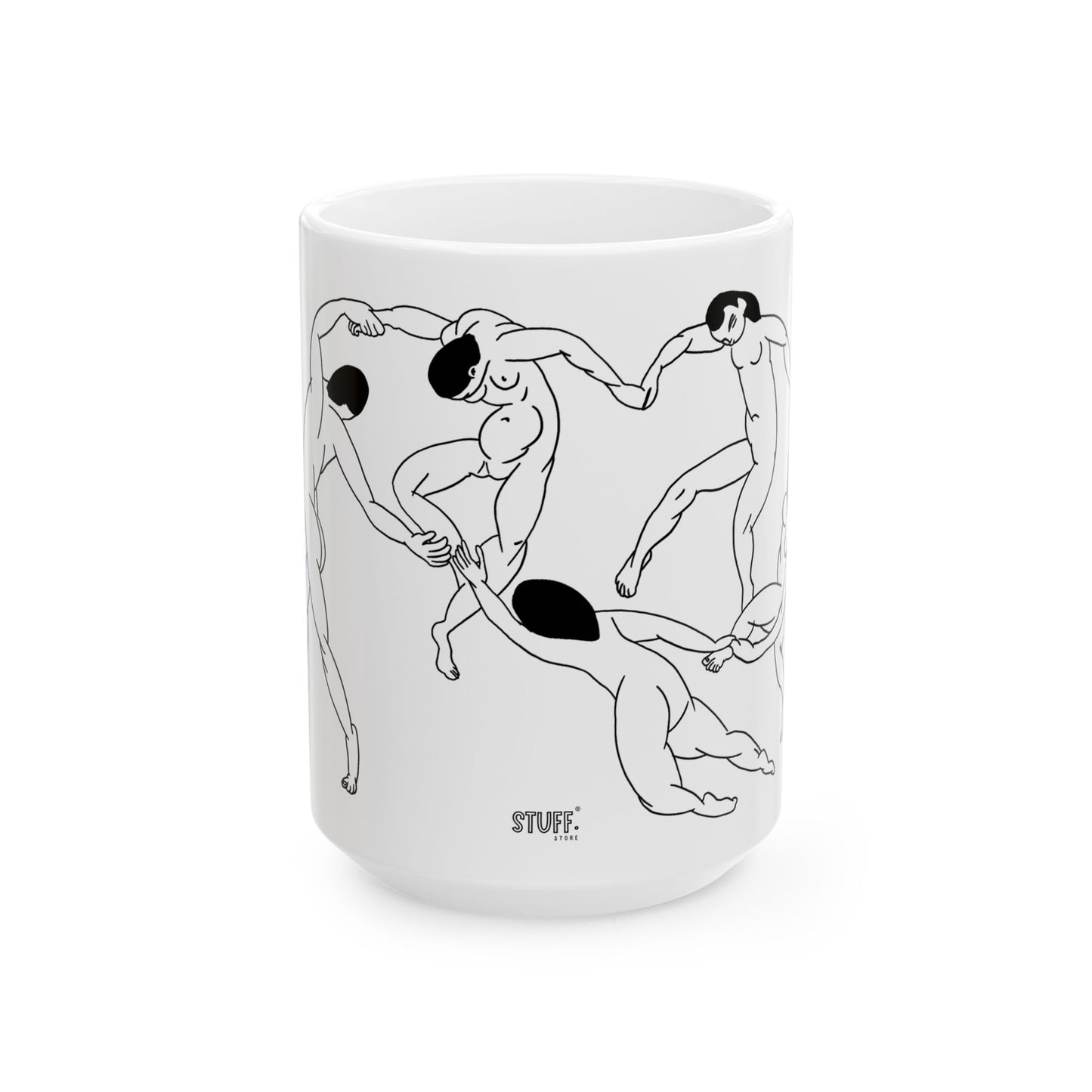 La Danse | Mug en céramique design linéaire inspiré de Matisse – 330ml / 440ml