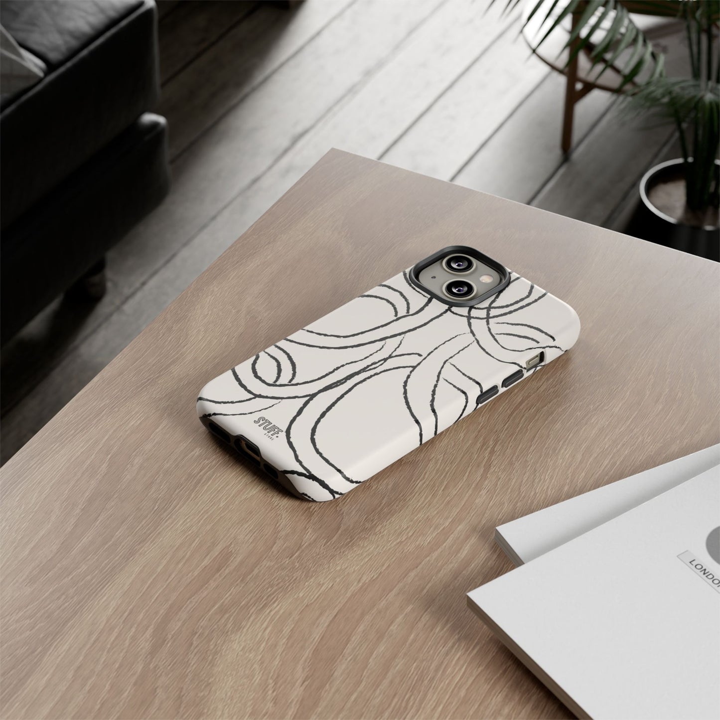 Doodly Case | Coque résistante double protection avec Design Gribouillis Minimaliste