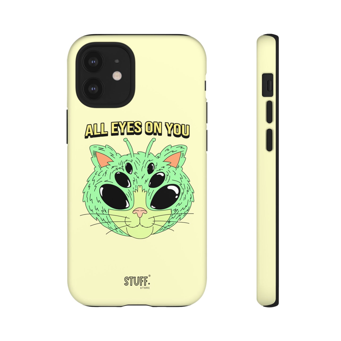 All Eyes on You Case | Coque résistante double protection avec Design Alien drôle
