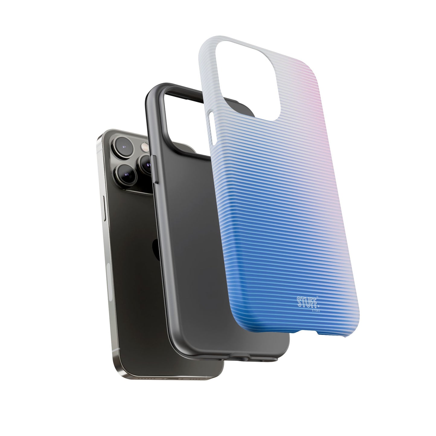 Gradient Case | Coque résistante double protection anti-choc - Dégradé Bleu & Rose