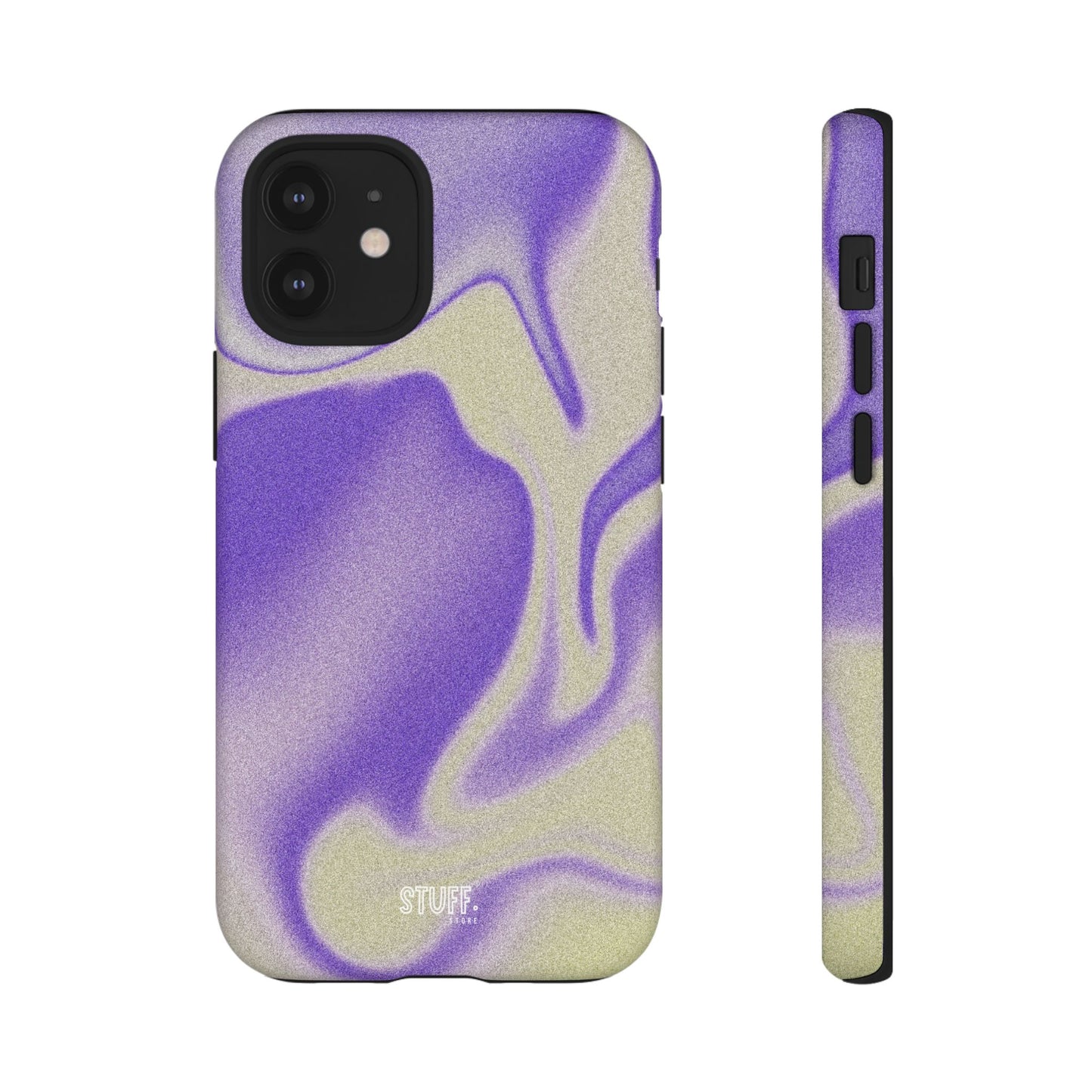 Swirly Case | Coque résistante double protection - Motif vague pourpre
