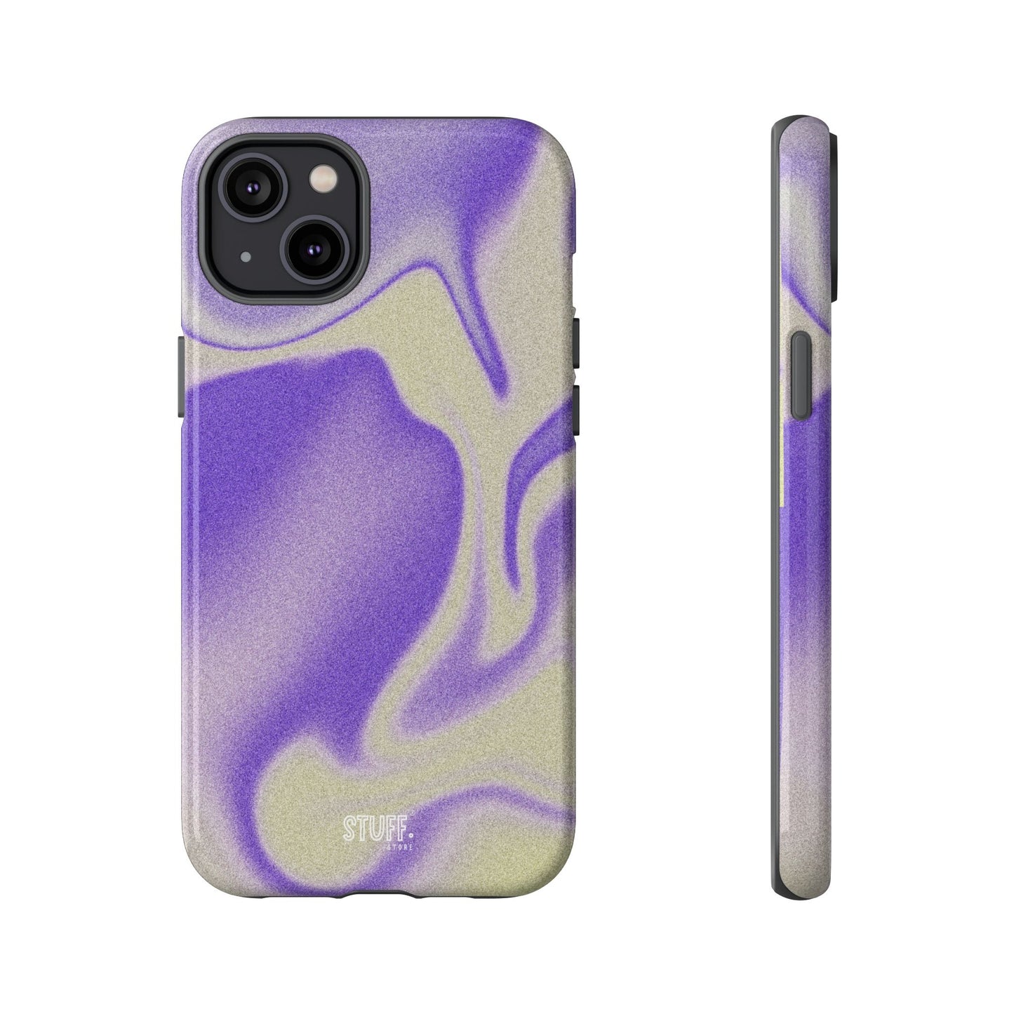 Swirly Case | Coque résistante double protection - Motif vague pourpre