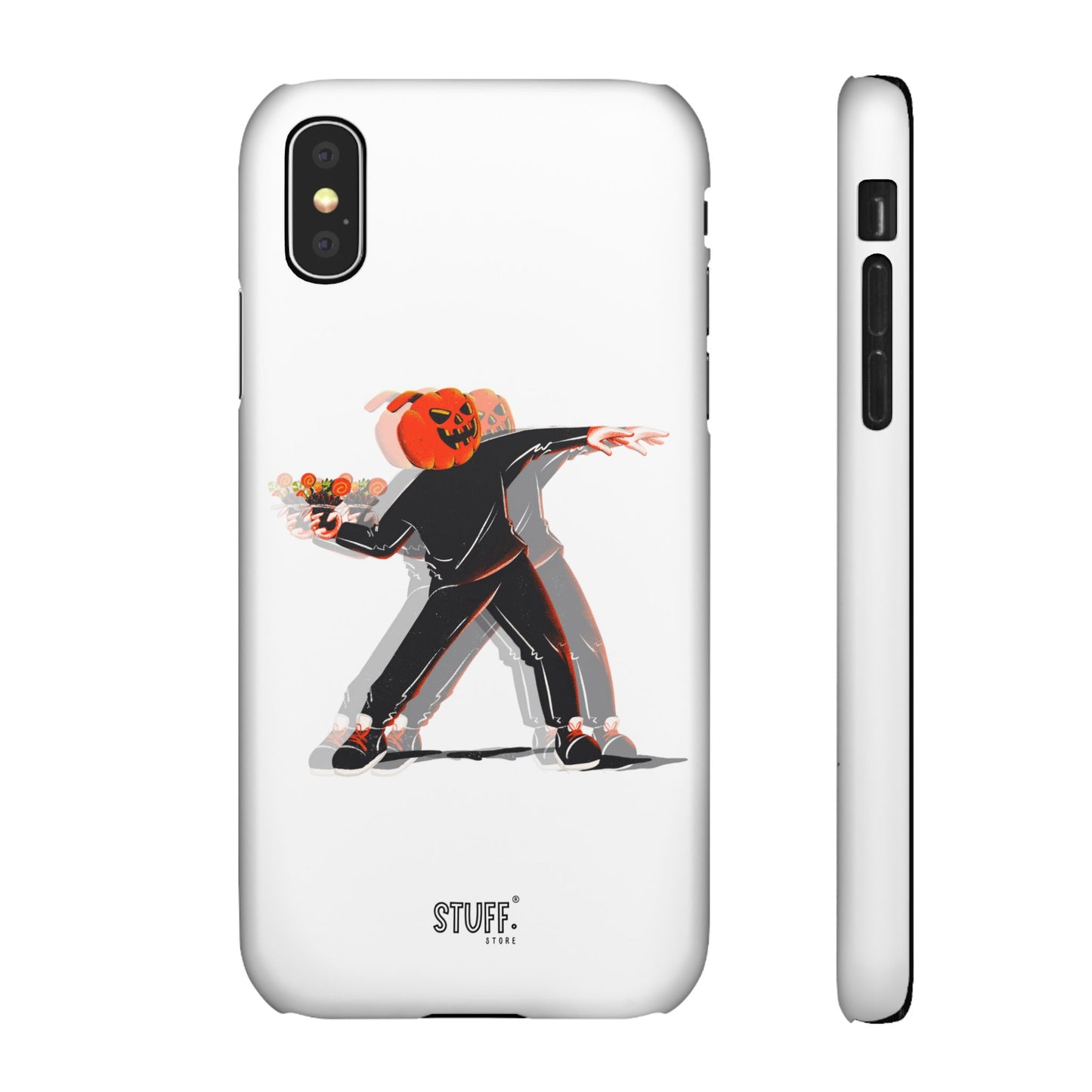 Pumpksy | Coque snap légère et résistante inspiration Banksy – Blanc