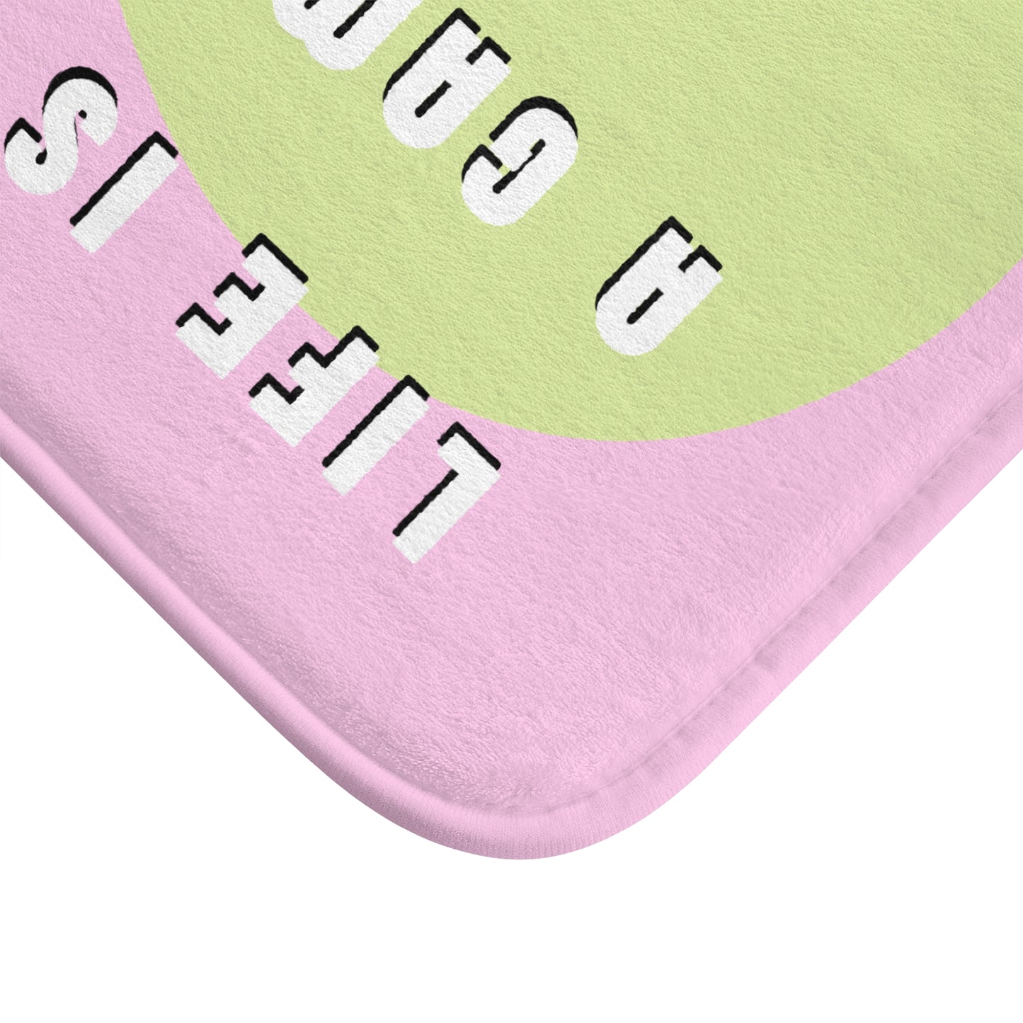 Tapis de Bain "Life is a Game of Energy" | Design Unique & Antidérapant