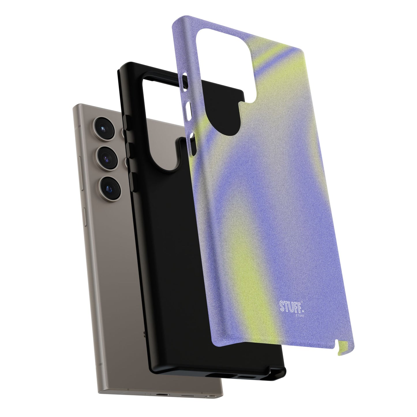 Vibrant Case | Coque résistante double protection anti-choc - Violet & Jaune