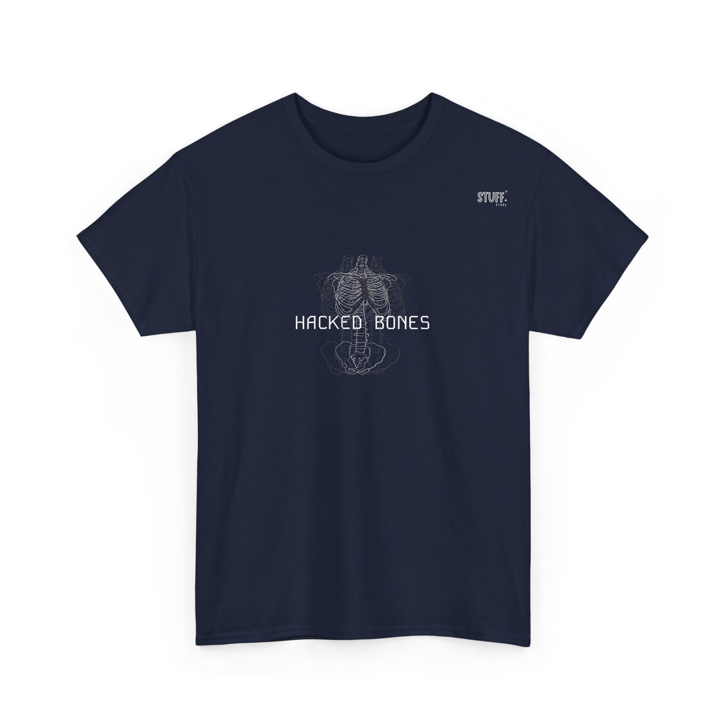 hacked bones heavy cotton tee