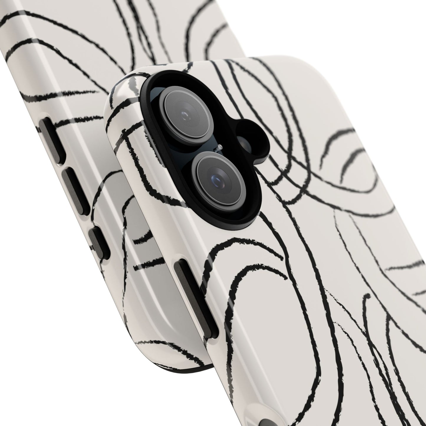 Doodly Case | Coque résistante double protection avec Design Gribouillis Minimaliste