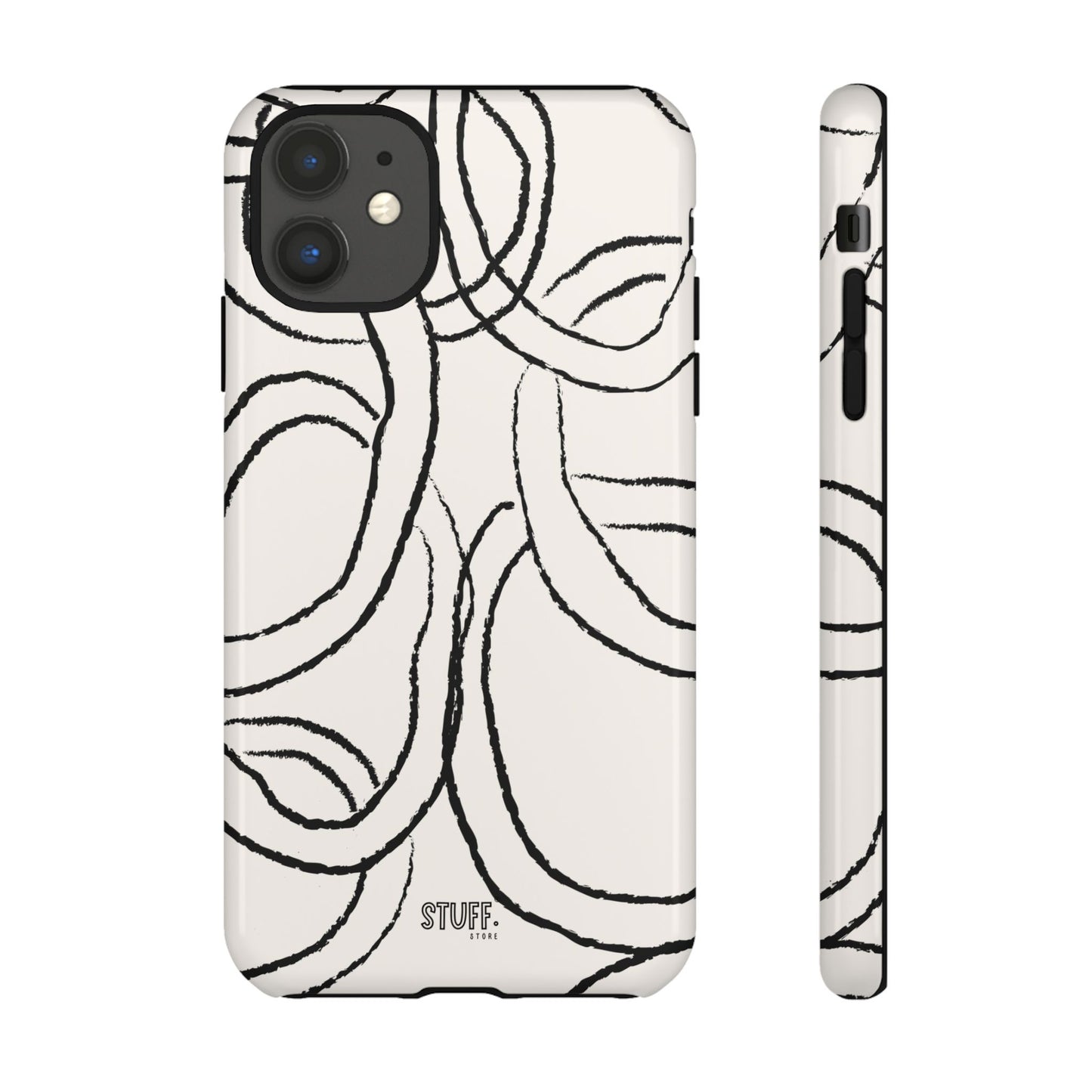 Doodly Case | Coque résistante double protection avec Design Gribouillis Minimaliste