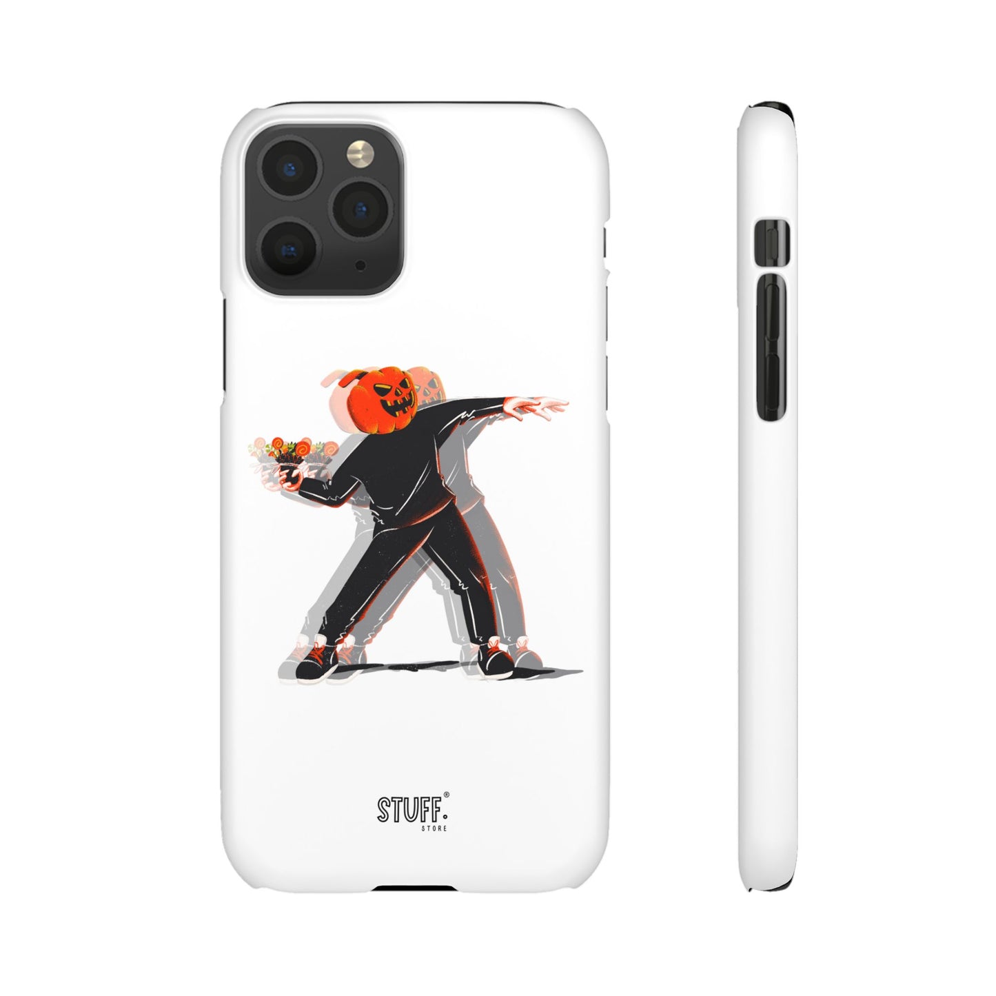 Pumpksy | Coque snap légère et résistante inspiration Banksy – Blanc