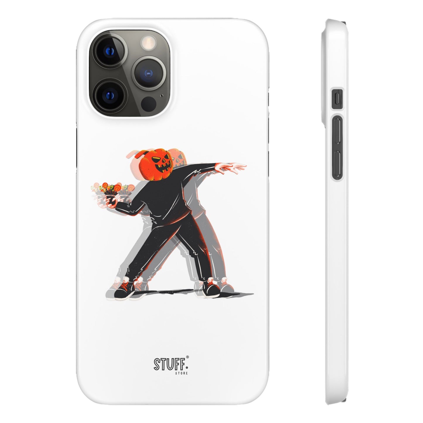 Pumpksy | Coque snap légère et résistante inspiration Banksy – Blanc