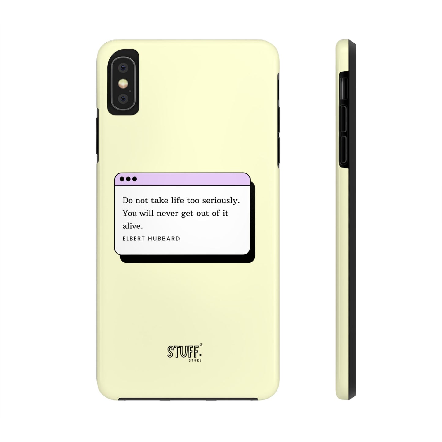 Window Case | Coque résistante à double protection avec citation – Design minimal & message puissant