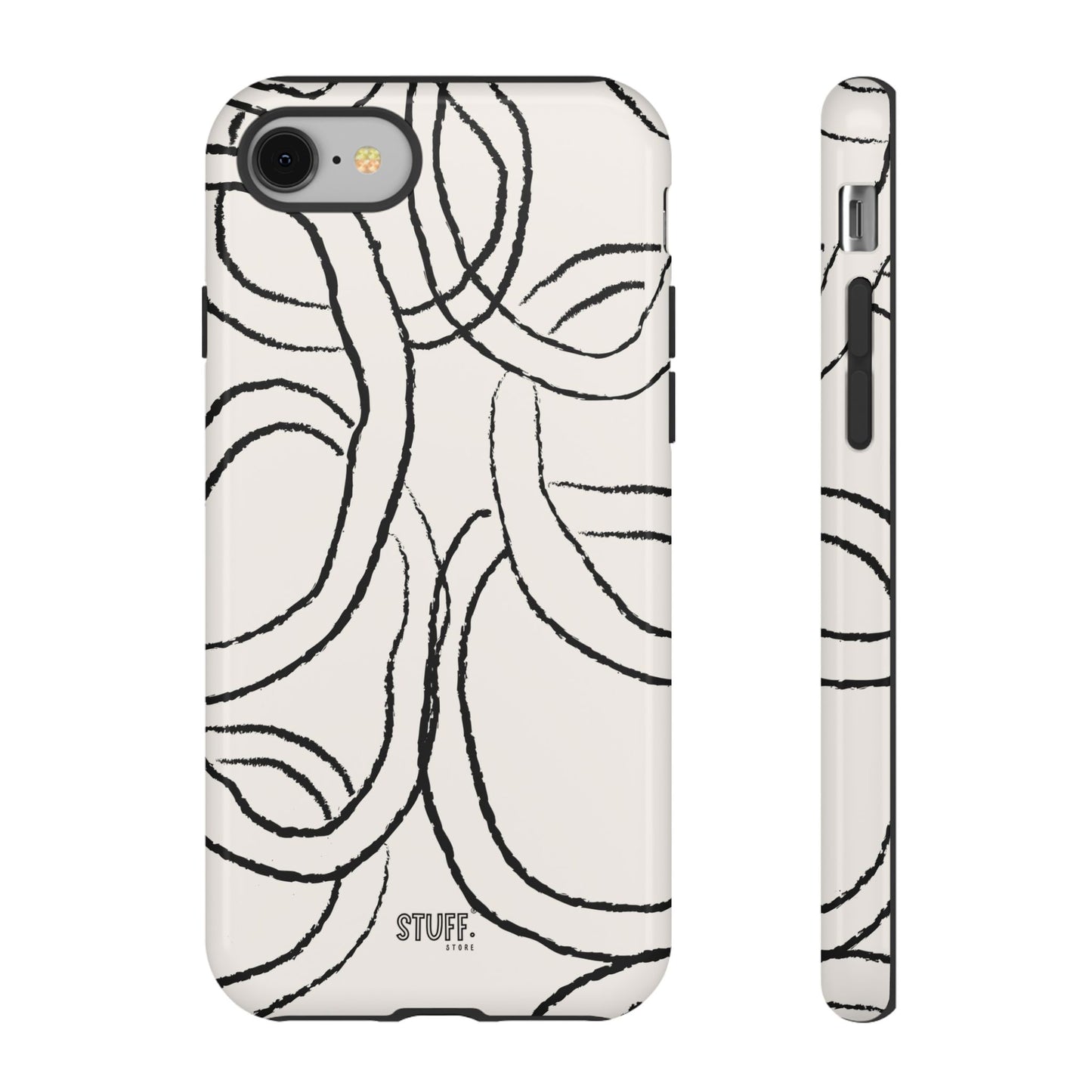 Doodly Case | Coque résistante double protection avec Design Gribouillis Minimaliste
