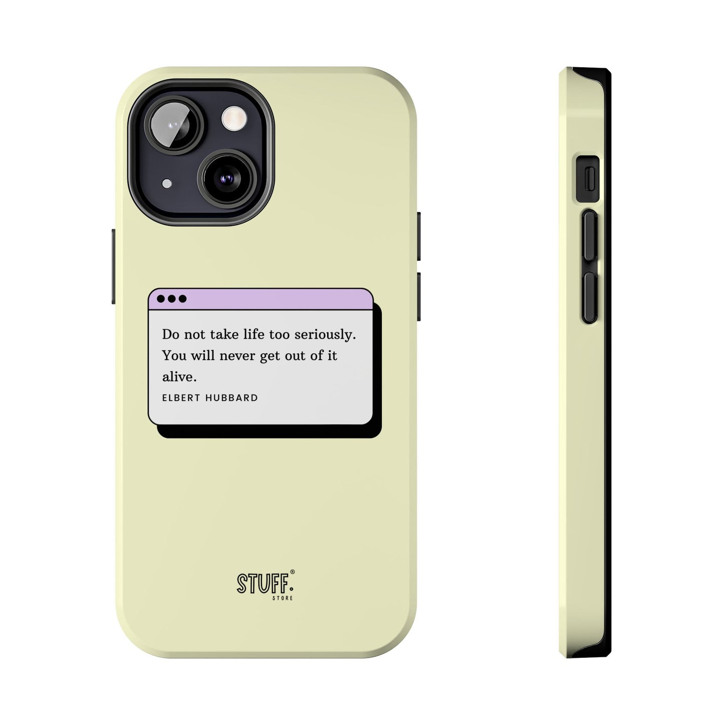 Window Case | Coque résistante à double protection avec citation – Design minimal & message puissant