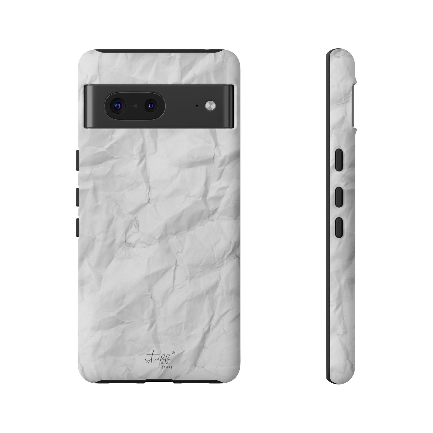 Crinkled Case | Coque résistante double protection anti-choc Effet Papier Froissé Mat